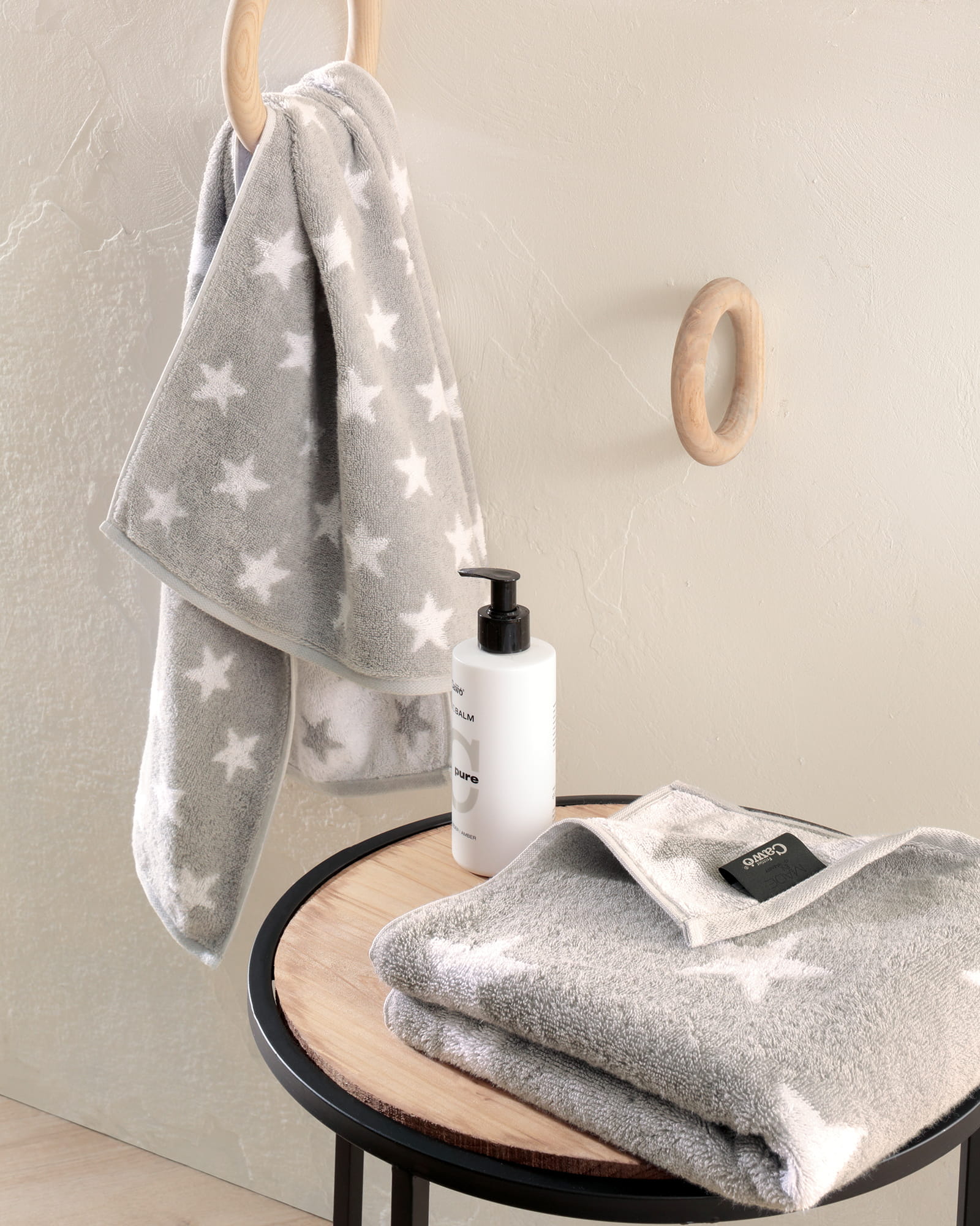 Cawö Handtücher NEW STARS Sterne klein 6261 platin/weiß - 76 - Gästetuch 30x50 cm