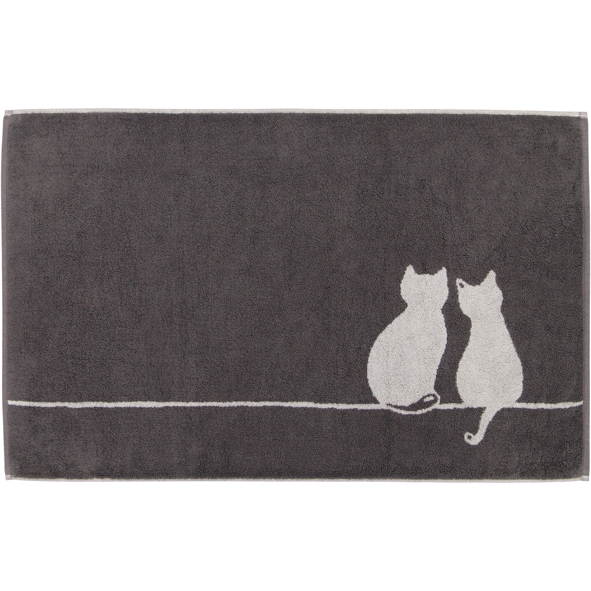 Cawö Badematten CUTE CATS You & Me 6263 basalt/platin - 77 - 50x80 cm