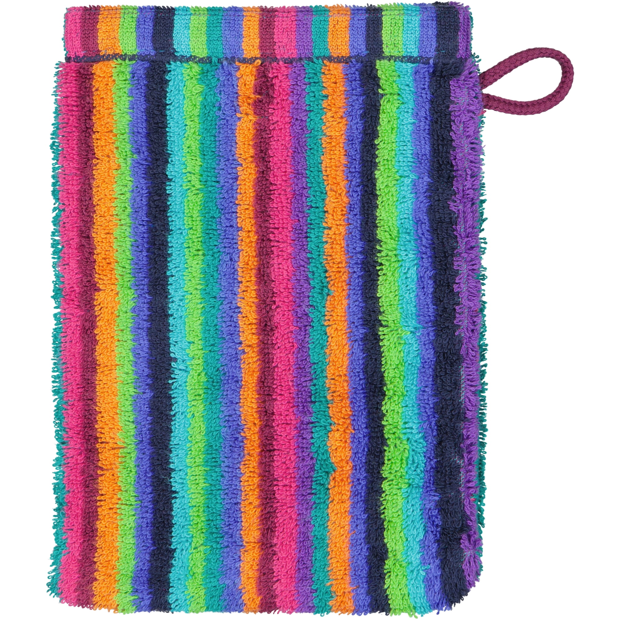 Cawö - Life Style Streifen 7048 - Farbe: 84 - multicolor - Waschhandschuh 16x22 cm