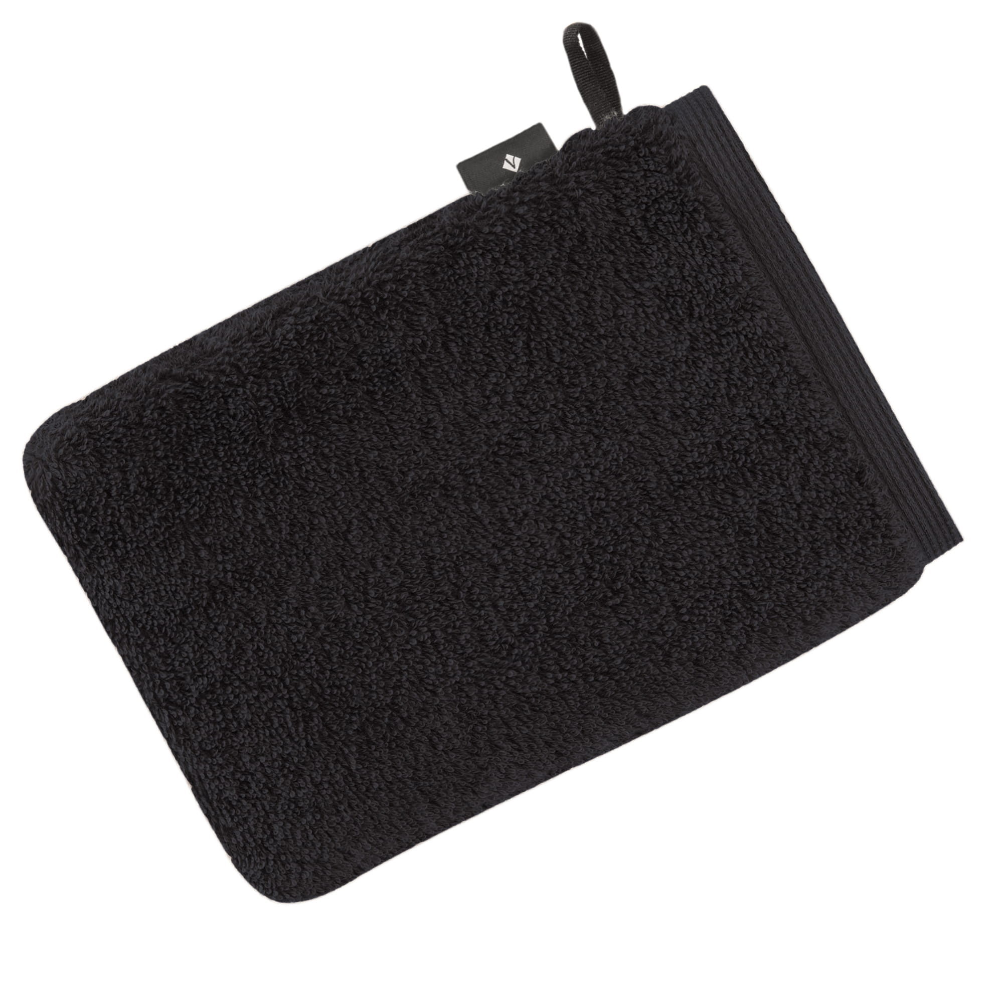 Vossen Handtücher High Line schwarz - 7900 - Waschhandschuh 16x22 cm