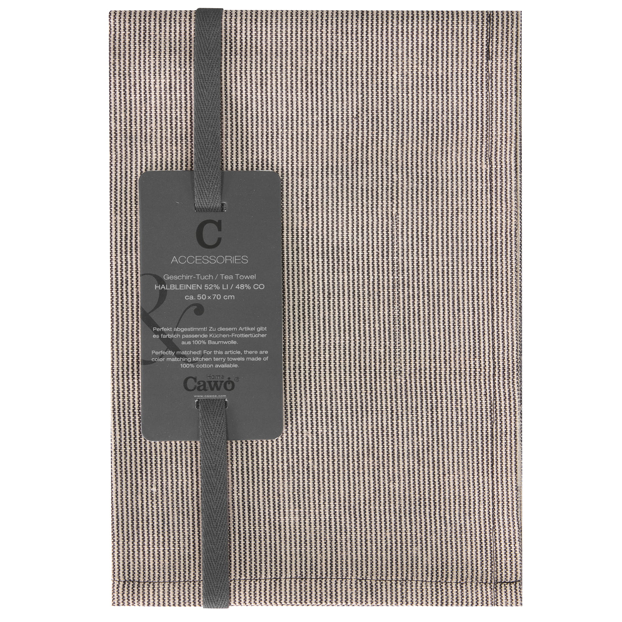 Cawö Home Geschirrtücher Cuisine Nature Allover 534 leinen - 30 - 50x70 cm