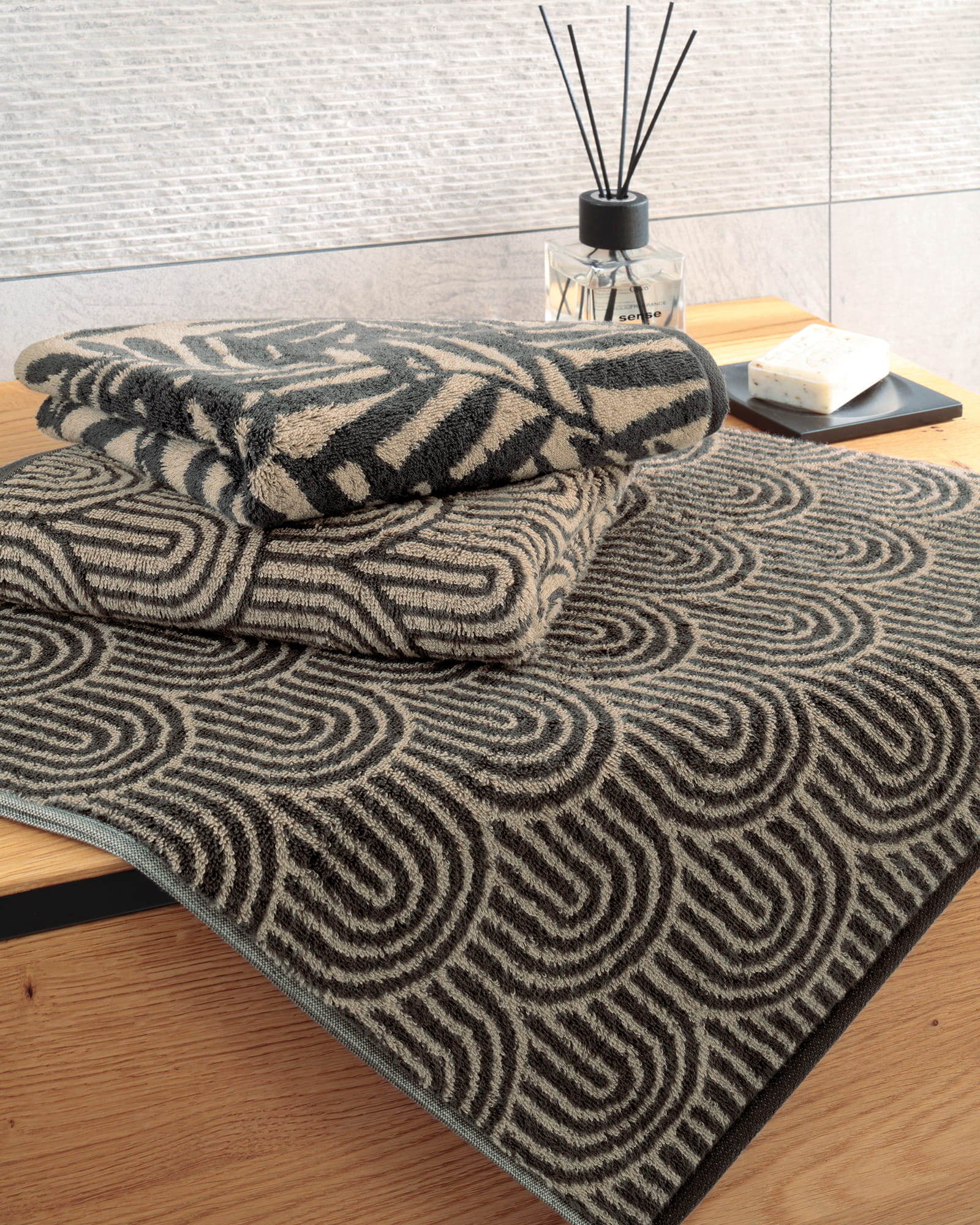 Cawö Handtücher Maison Bögen 6268 field - 44 - Handtuch 50x100 cm