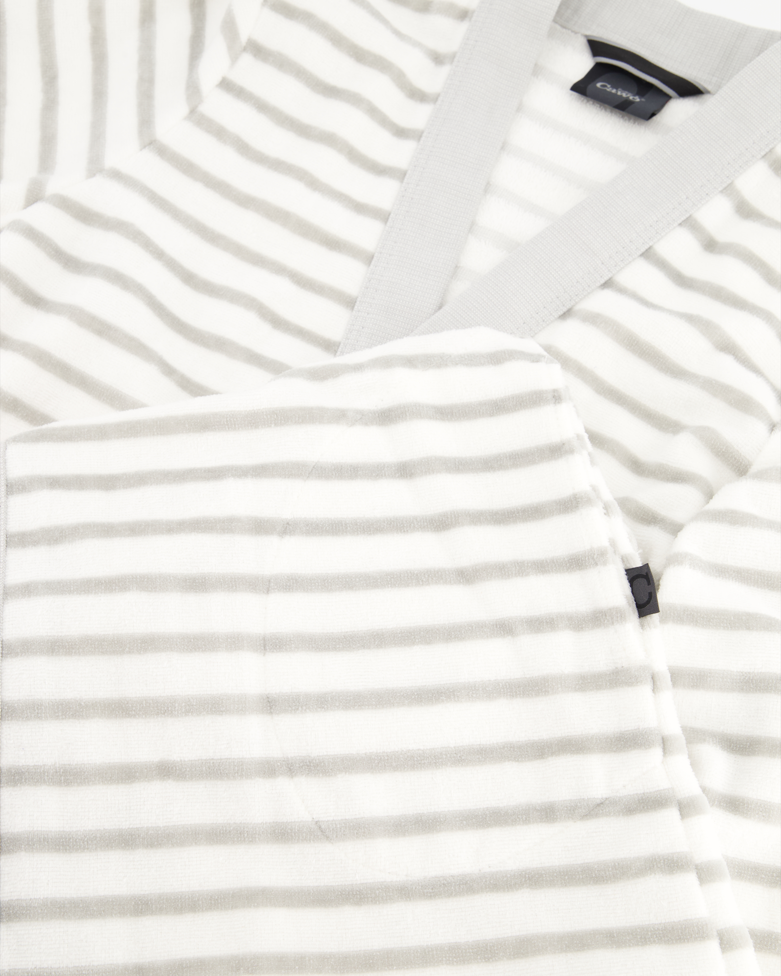 Cawö - Damen Bademantel Kimono Breton 6595 - Farbe: silber - 76