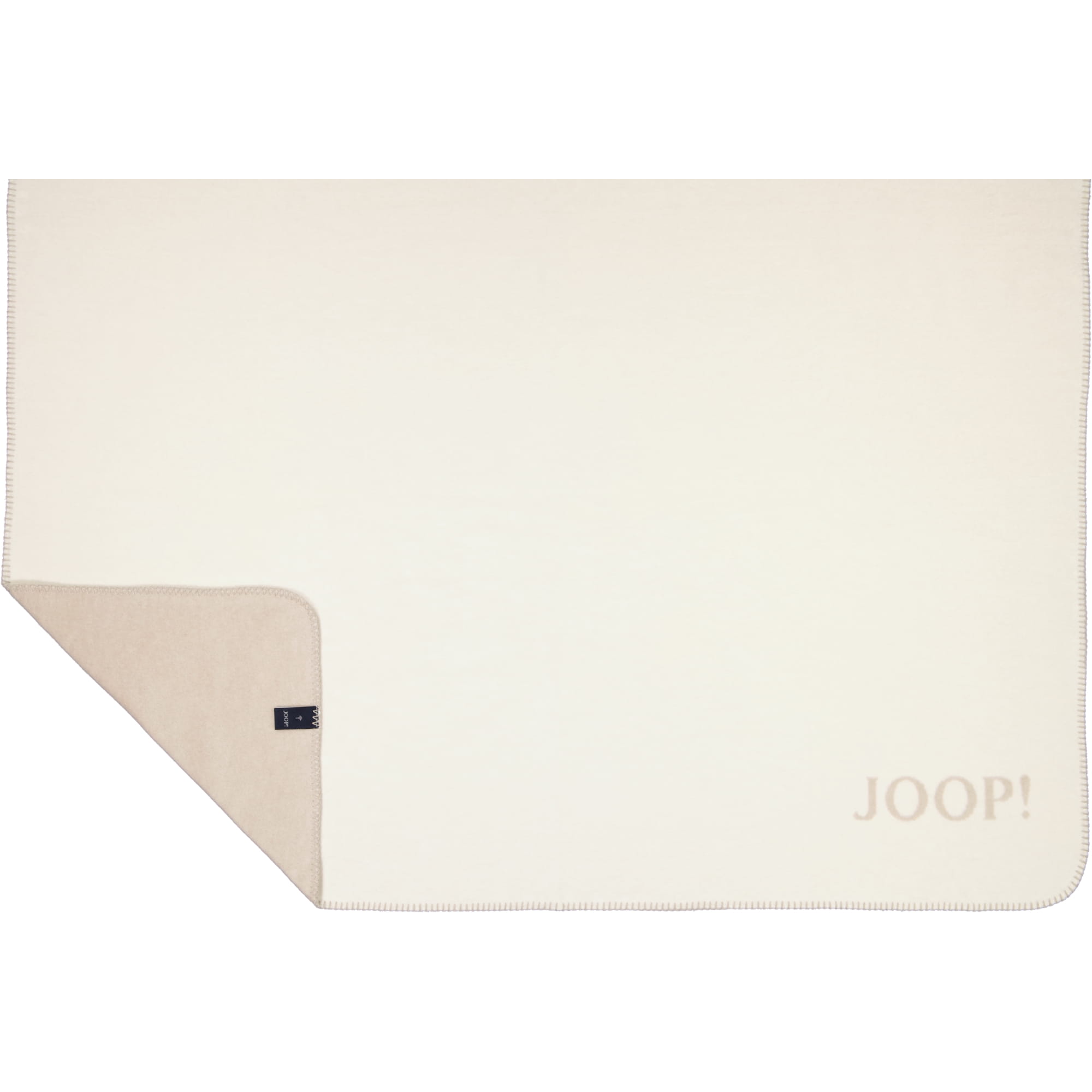JOOP! Wohndecke Uni-Doubleface - Größe: 150x200 cm - Farbe: Ecru-Feder