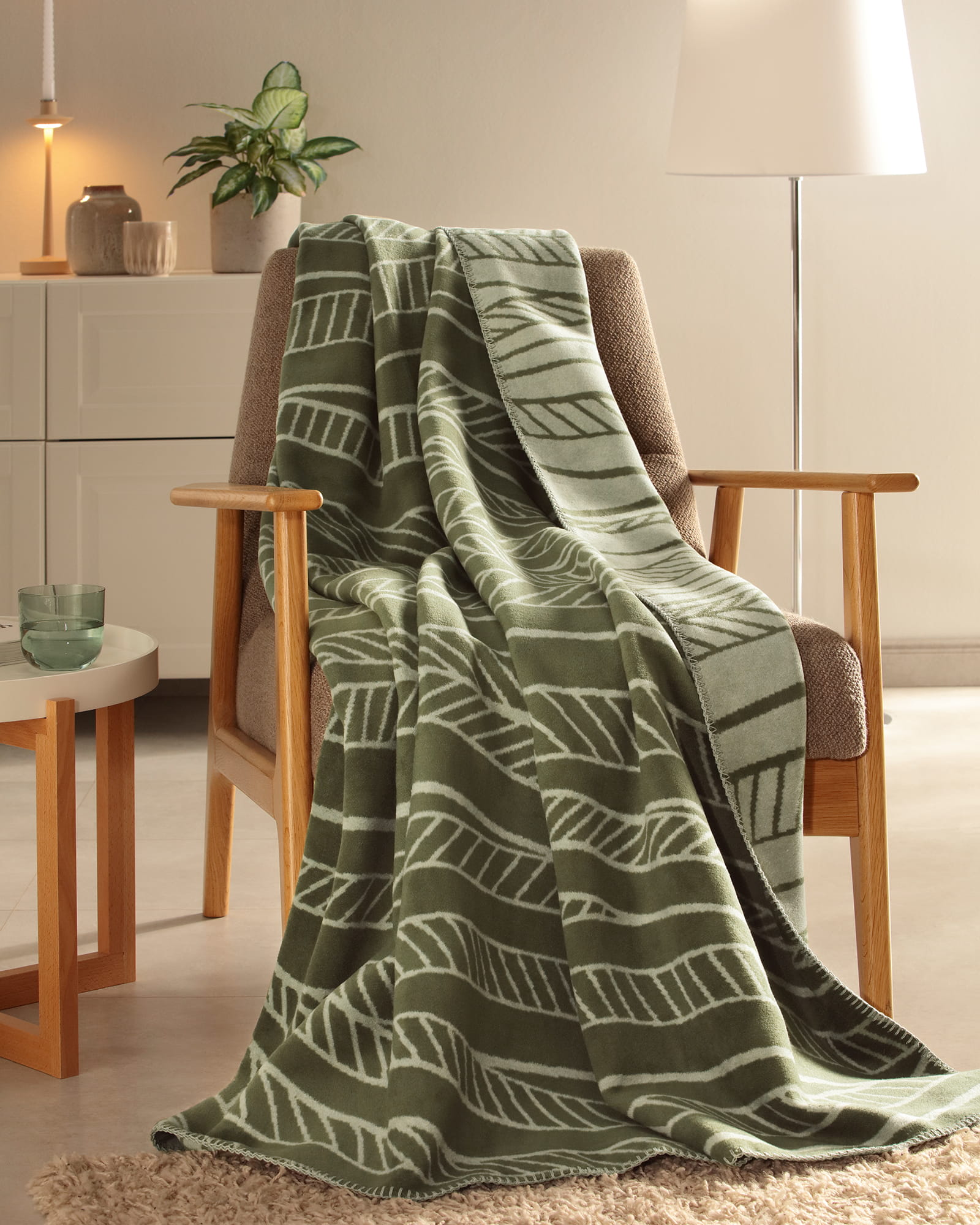 Villeroy & Boch Wohndecken Willow Olive Green - 150x200 cm
