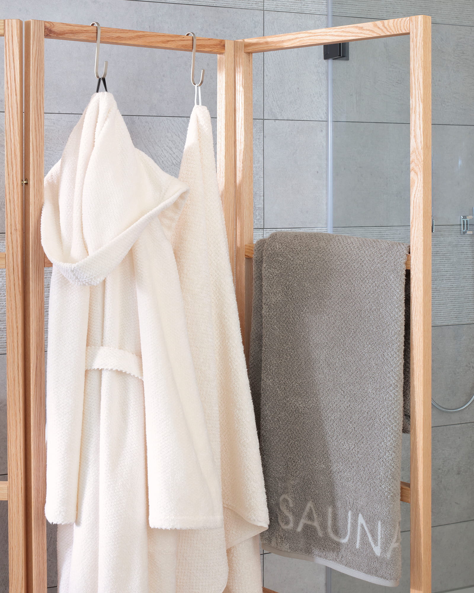 Cawö Saunatücher Pure 6501 stein - 727 - 80x200 cm