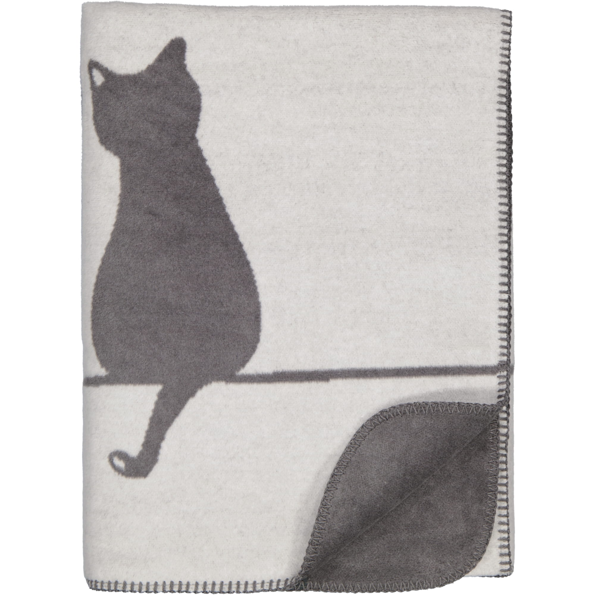 Cawö Wohndecken CUTE CATS EDITION You & Me 62630 stein/anthrazit - 70 - 150x200 cm
