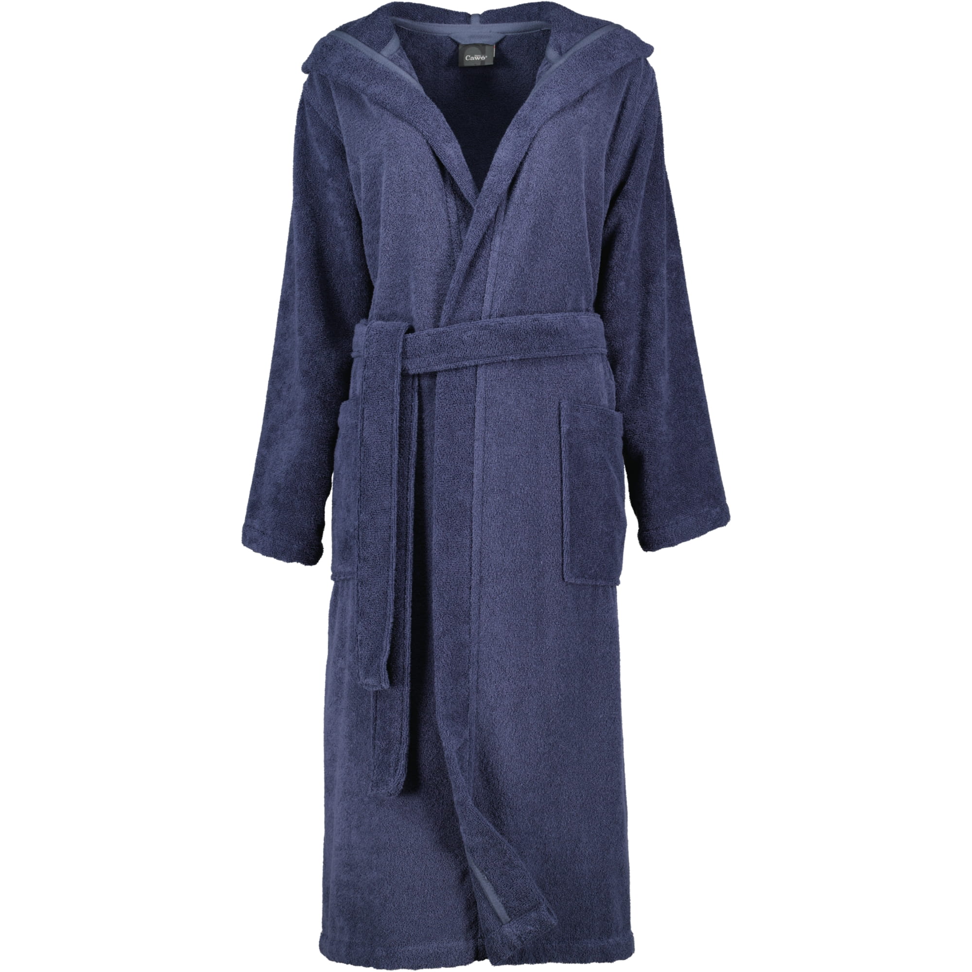 Cawö Home Damen Bademantel Kapuze 827 - Farbe: blau - 17
