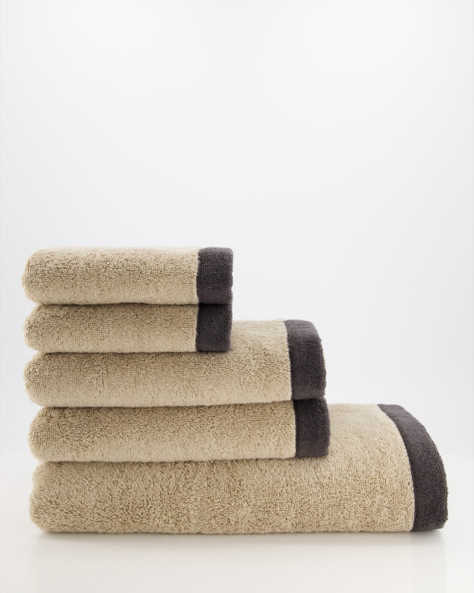 Cawö Handtücher Lifestyle Splash 7071 leinen/basalt - 37 - Seiflappen 30x30 cm