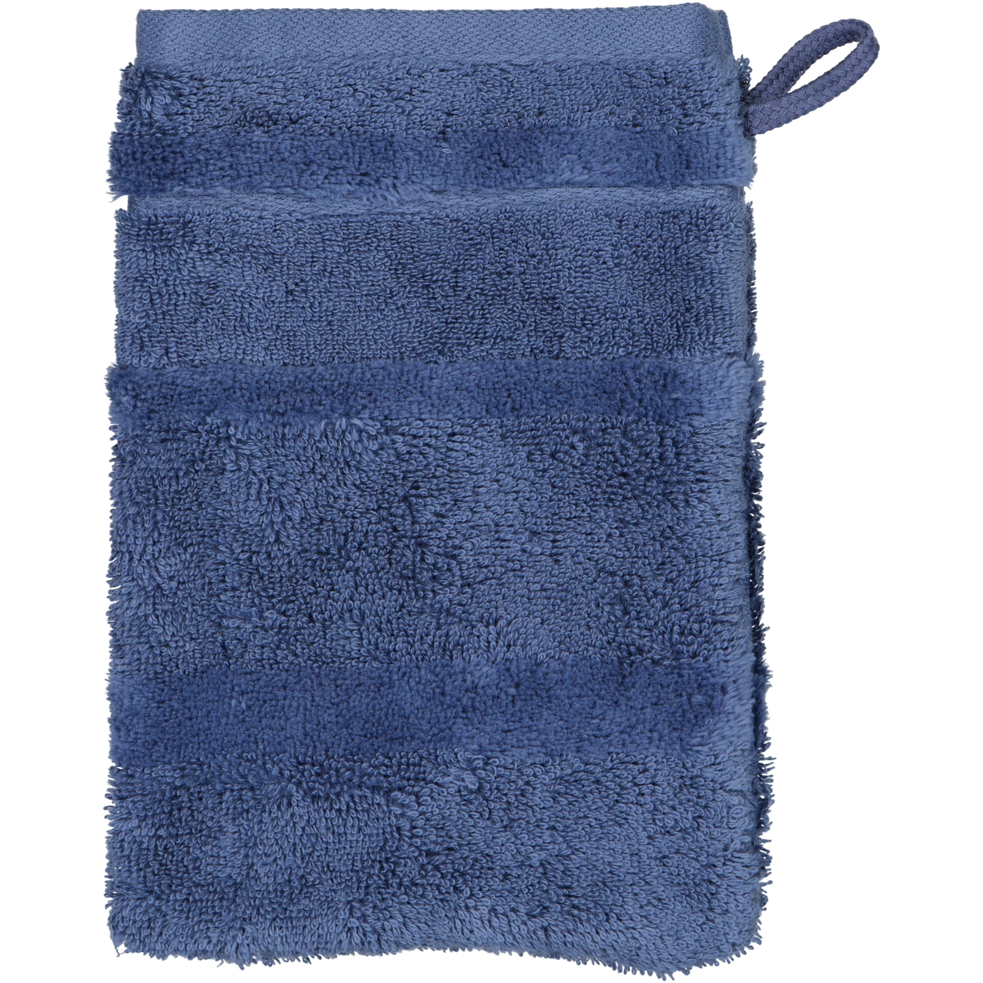 Cawö Handtücher Noblesse2 Uni 1002 nachtblau - 111 - Waschhandschuh 16x22 cm