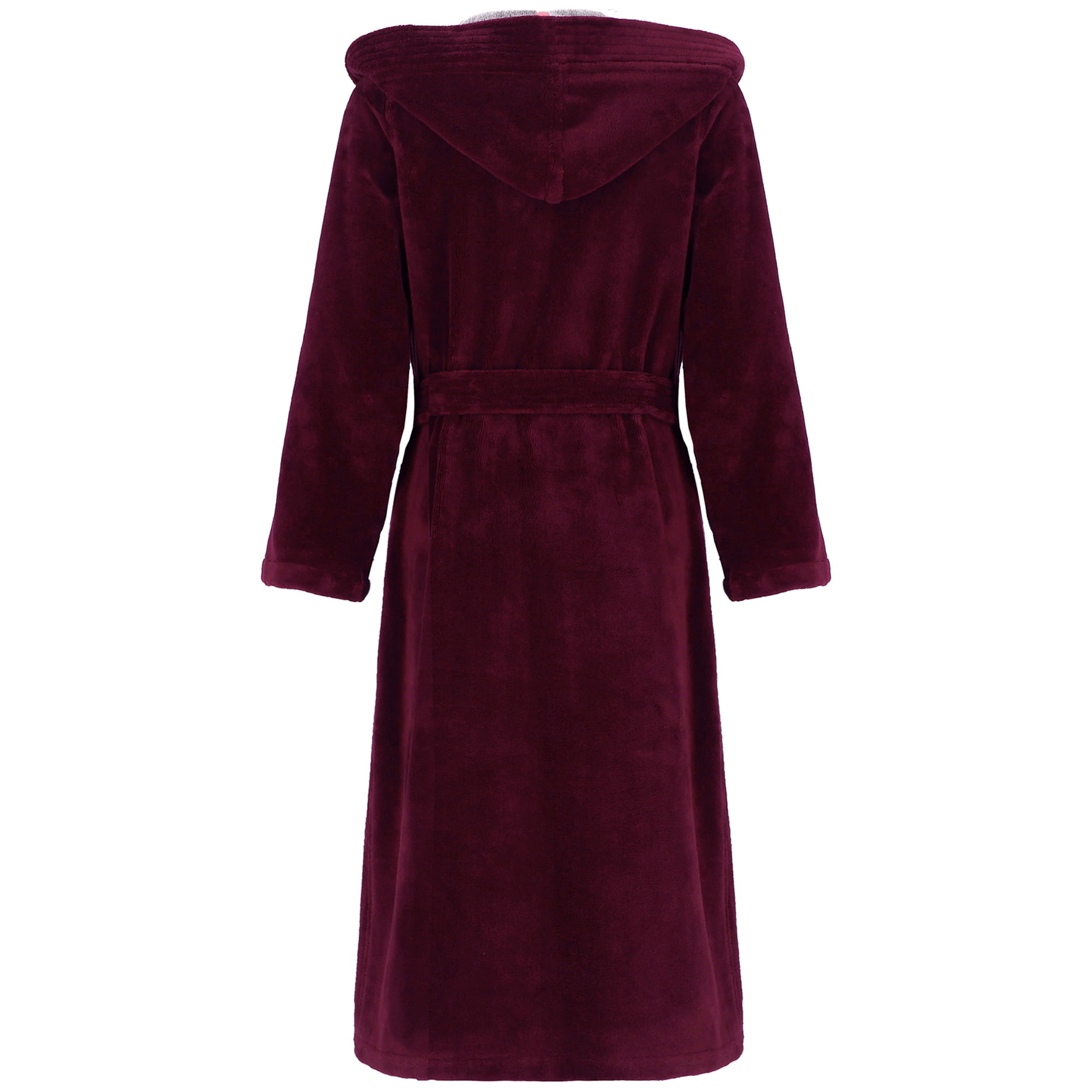 Cawö Home Bademäntel Damen Kapuze Doubleface 830 burgund - 82