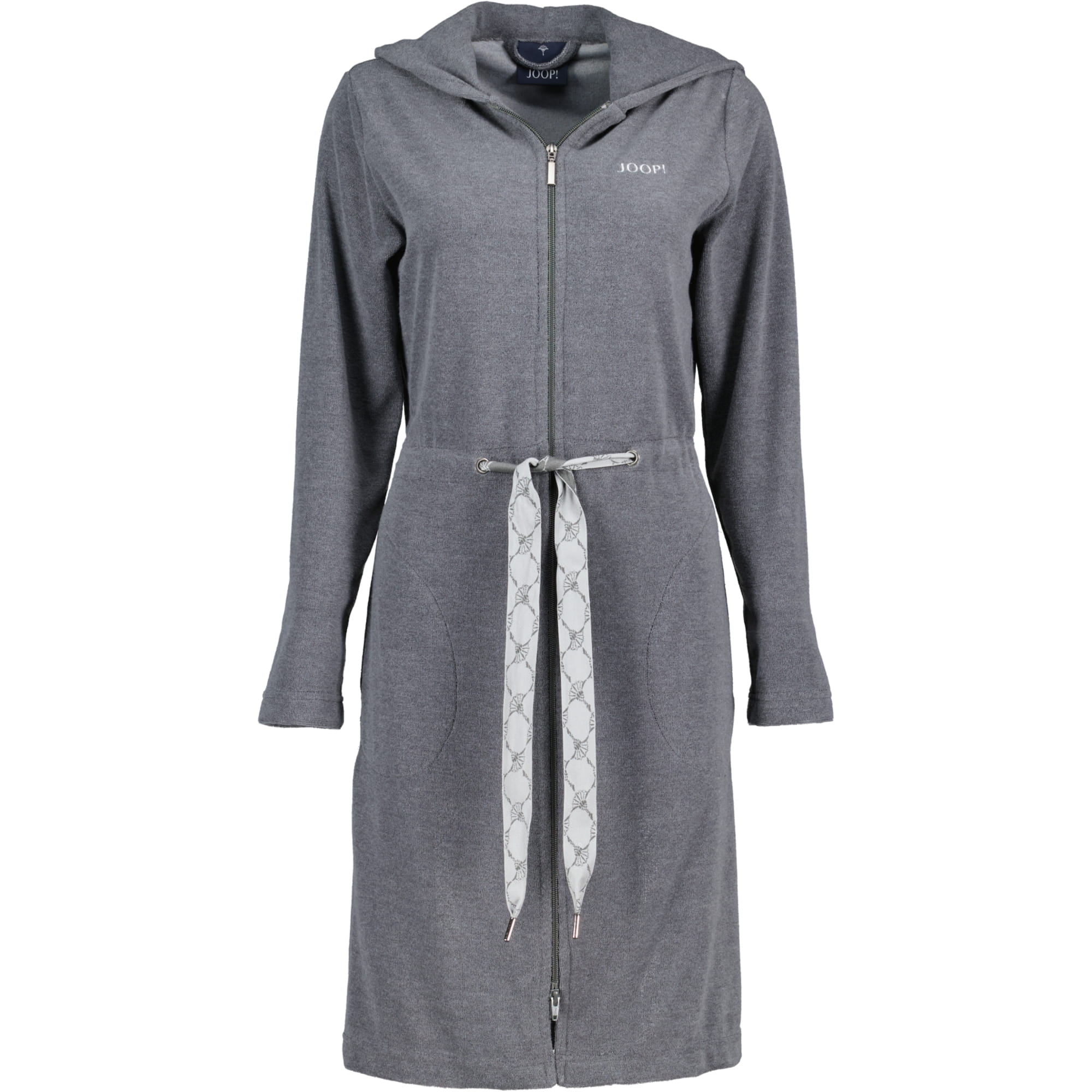 JOOP Active Damen Bademantel Kapuze kurz 1659 - Farbe: Anthrazit - 77