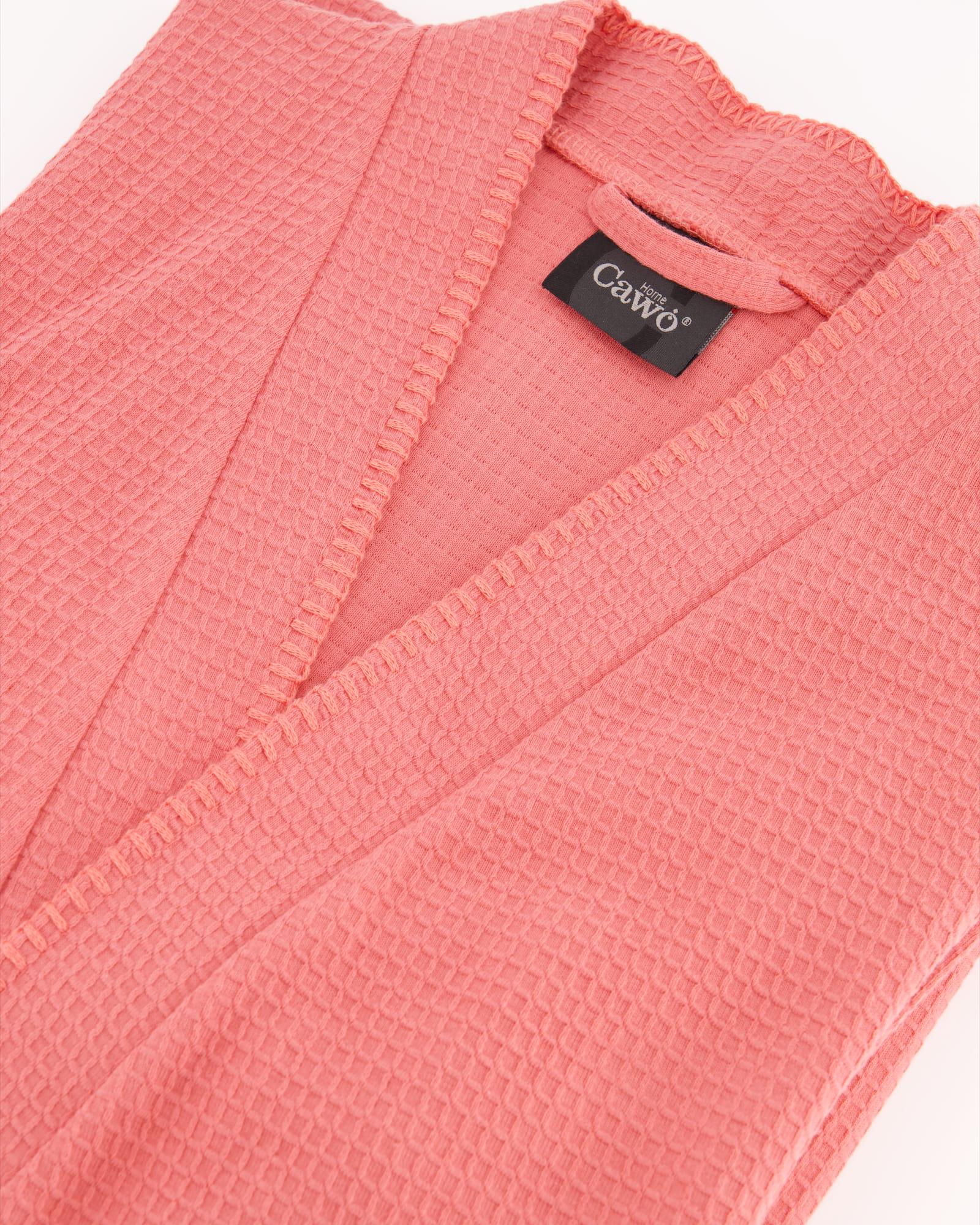 Cawö Home Bademäntel Damen Kimono Pique 812 koralle - 22