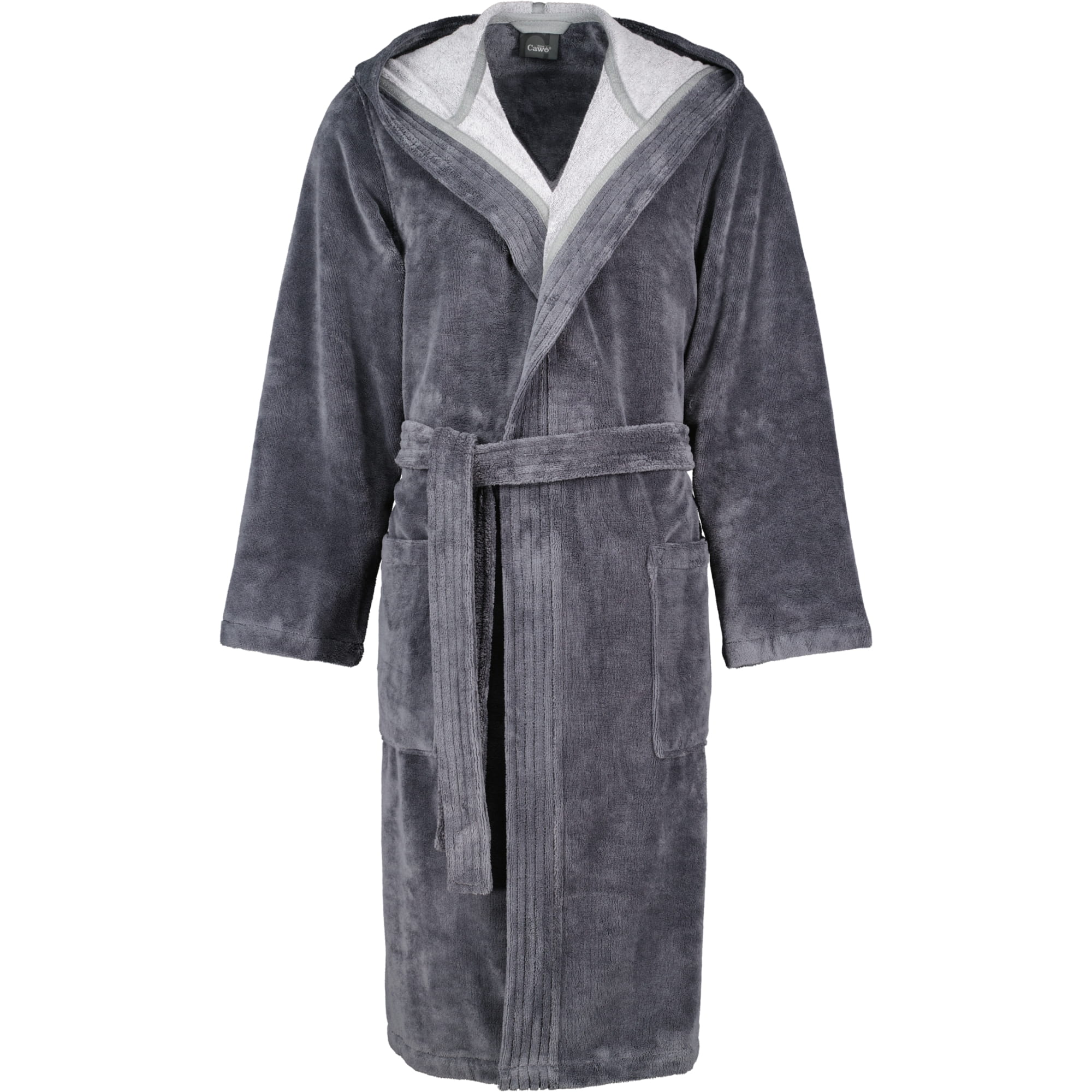 Cawö Home Herren Bademantel Kapuze 801 - Farbe: anthrazit - 71