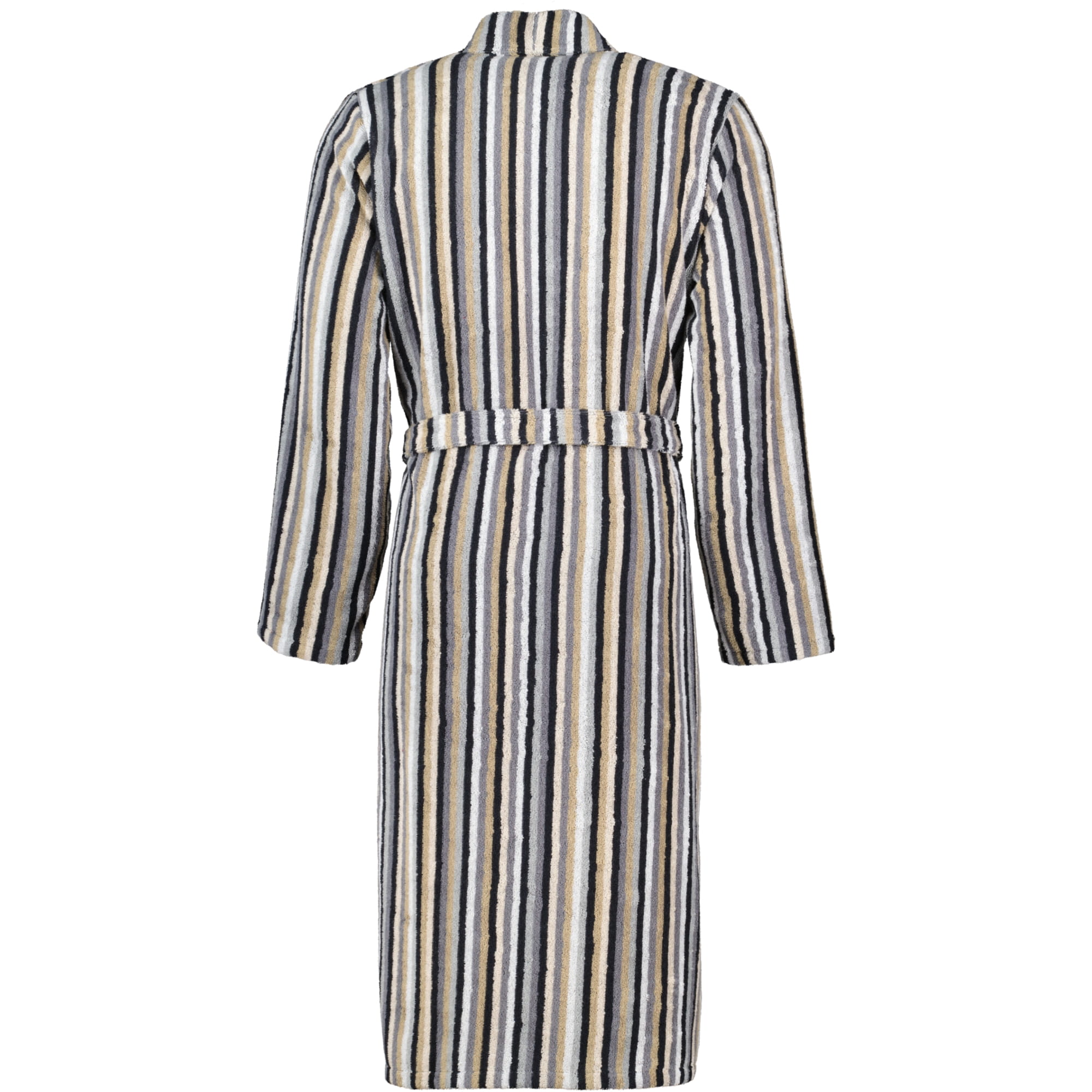 Cawö Bademäntel Herren Kimono Streifen 6607 kiesel - 73