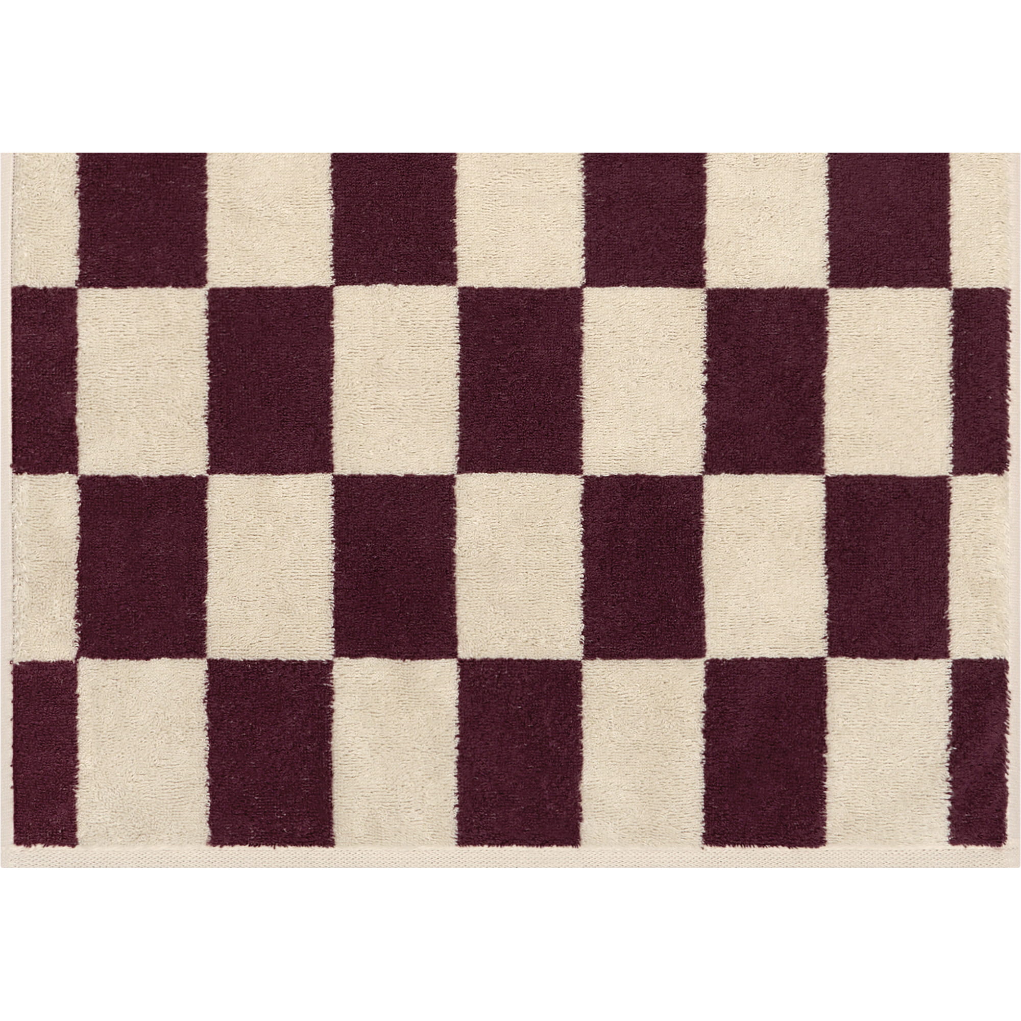Cawö Handtücher Weekend Karo 6297 natur/burgund - 30 - Duschtuch 70x140 cm