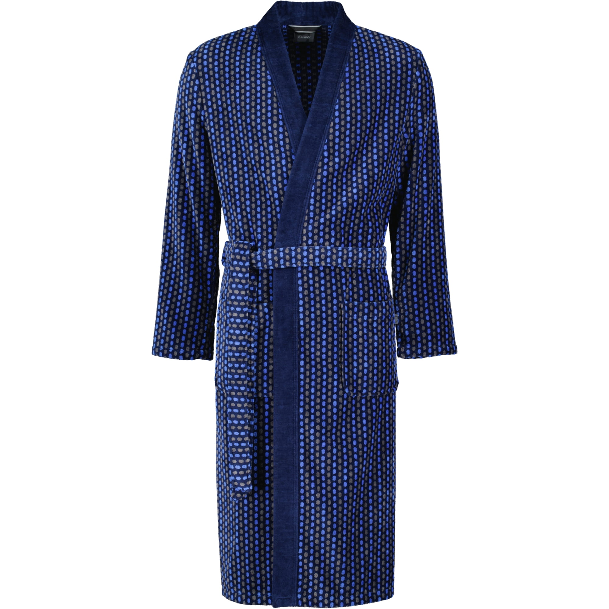 Cawö Herren Bademantel Kimono 4851 - Farbe: blau - 11