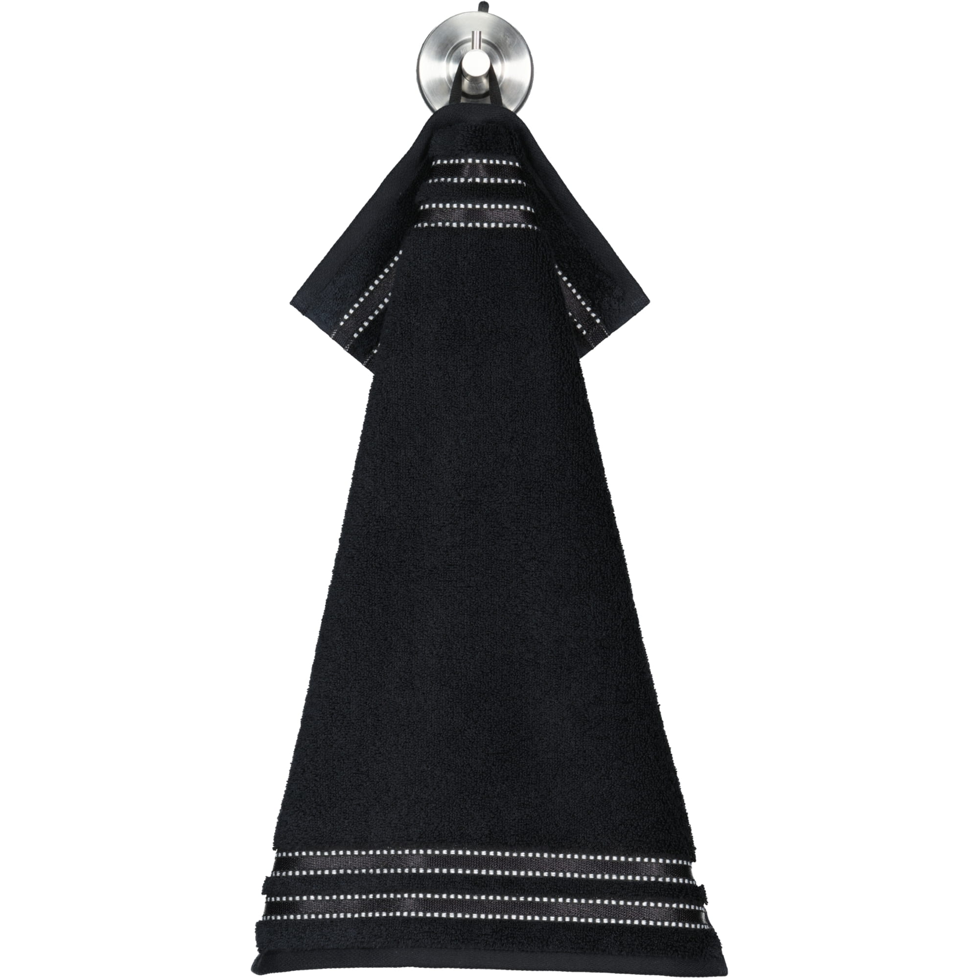 Vossen Handtücher Cult de Luxe schwarz - 7900 - Gästetuch 30x50 cm