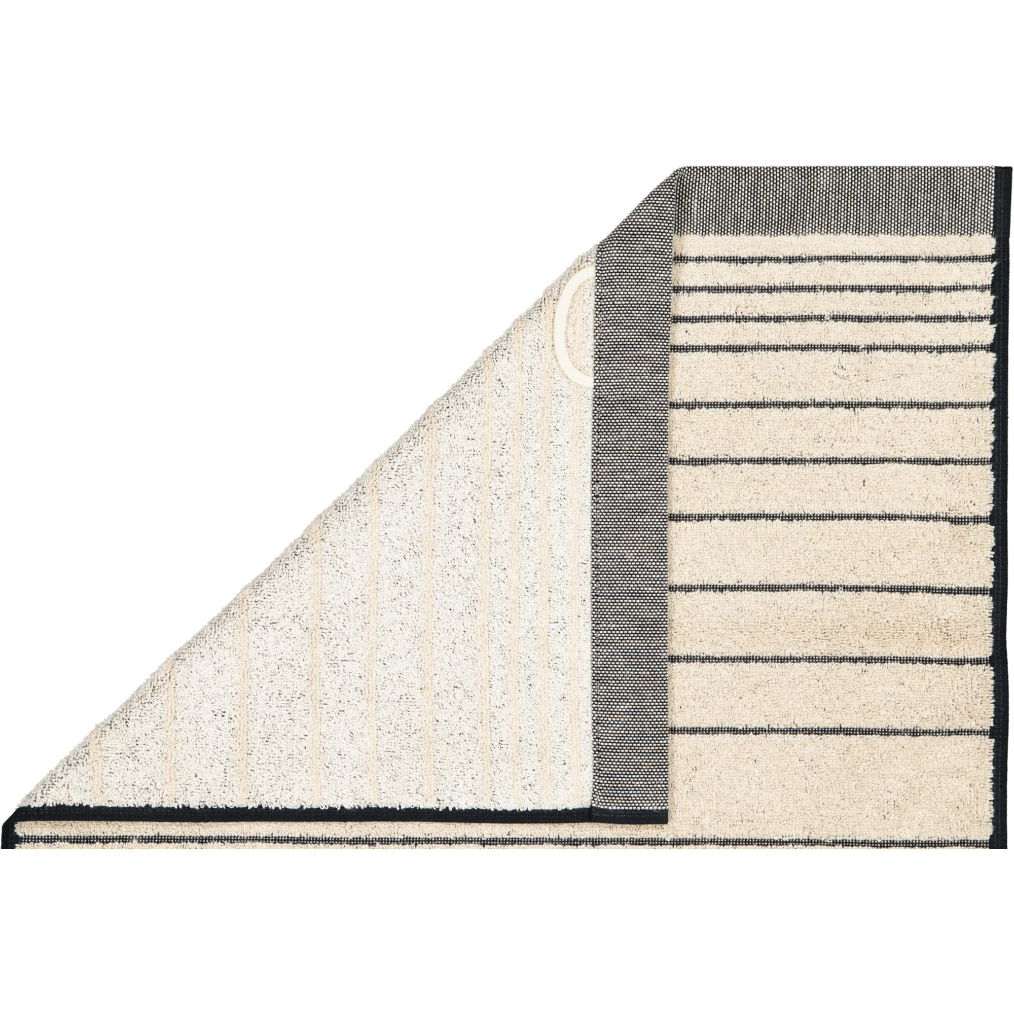 Möve Eden - Querstreifen - Farbe: nature/black - 081 (1-0876/8942) - Handtuch 50x100 cm