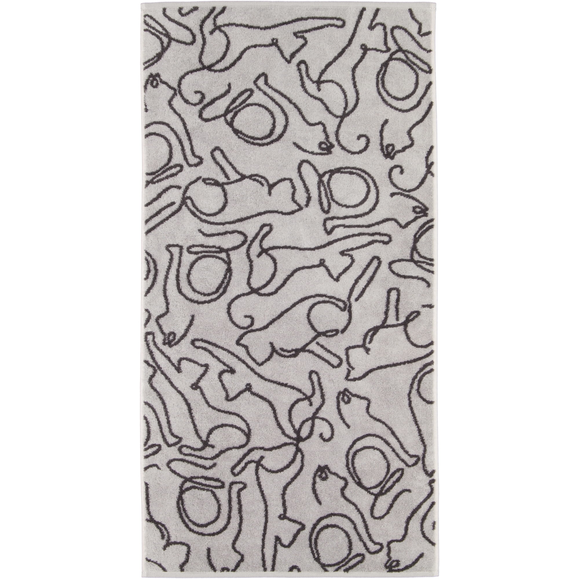 Cawö Handtücher CUTE CATS EDITION Cats 6264 platin/basalt - 70