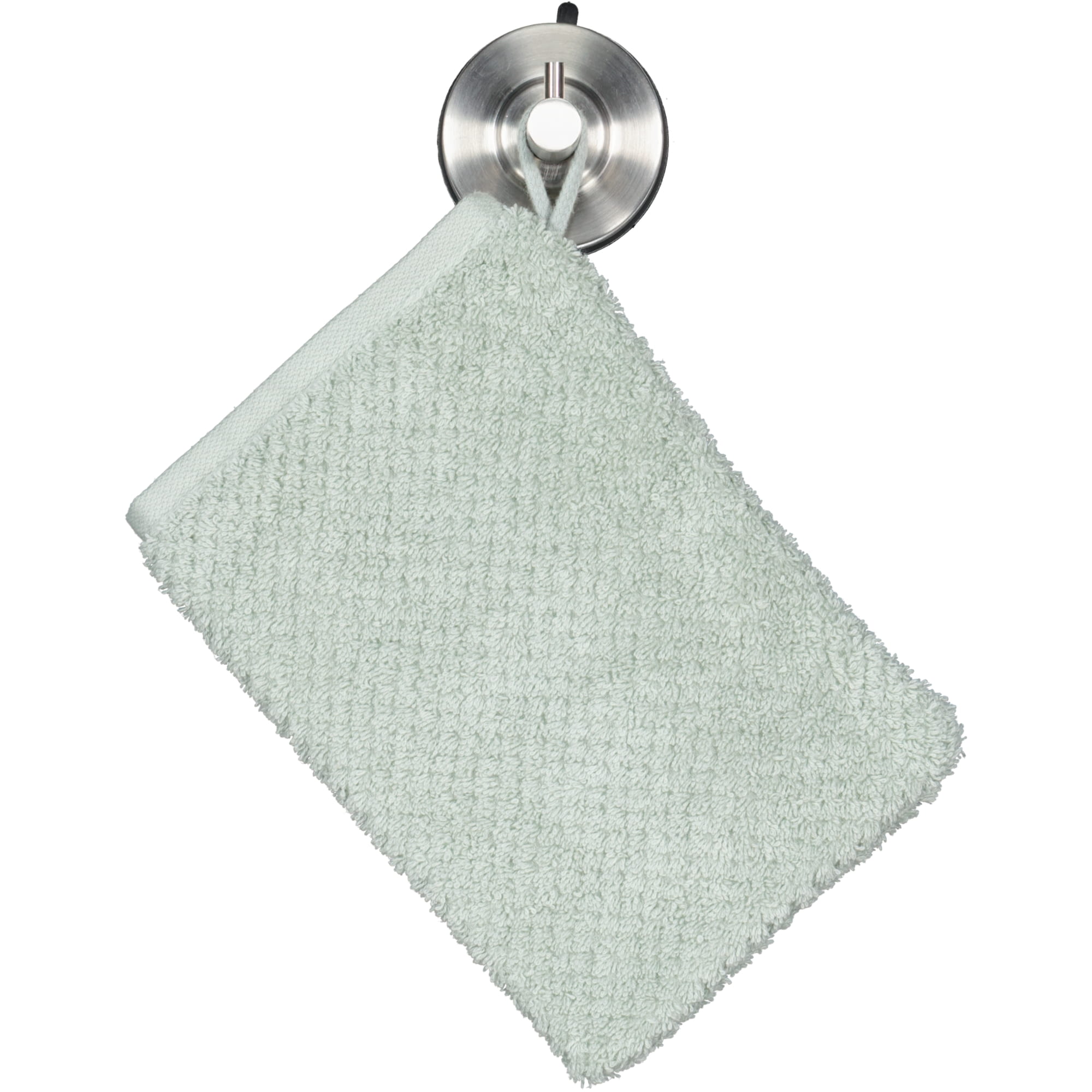 Cawö Handtücher Pure 6500 - Farbe: eukalyptus - 450 - Waschhandschuh 16x22 cm