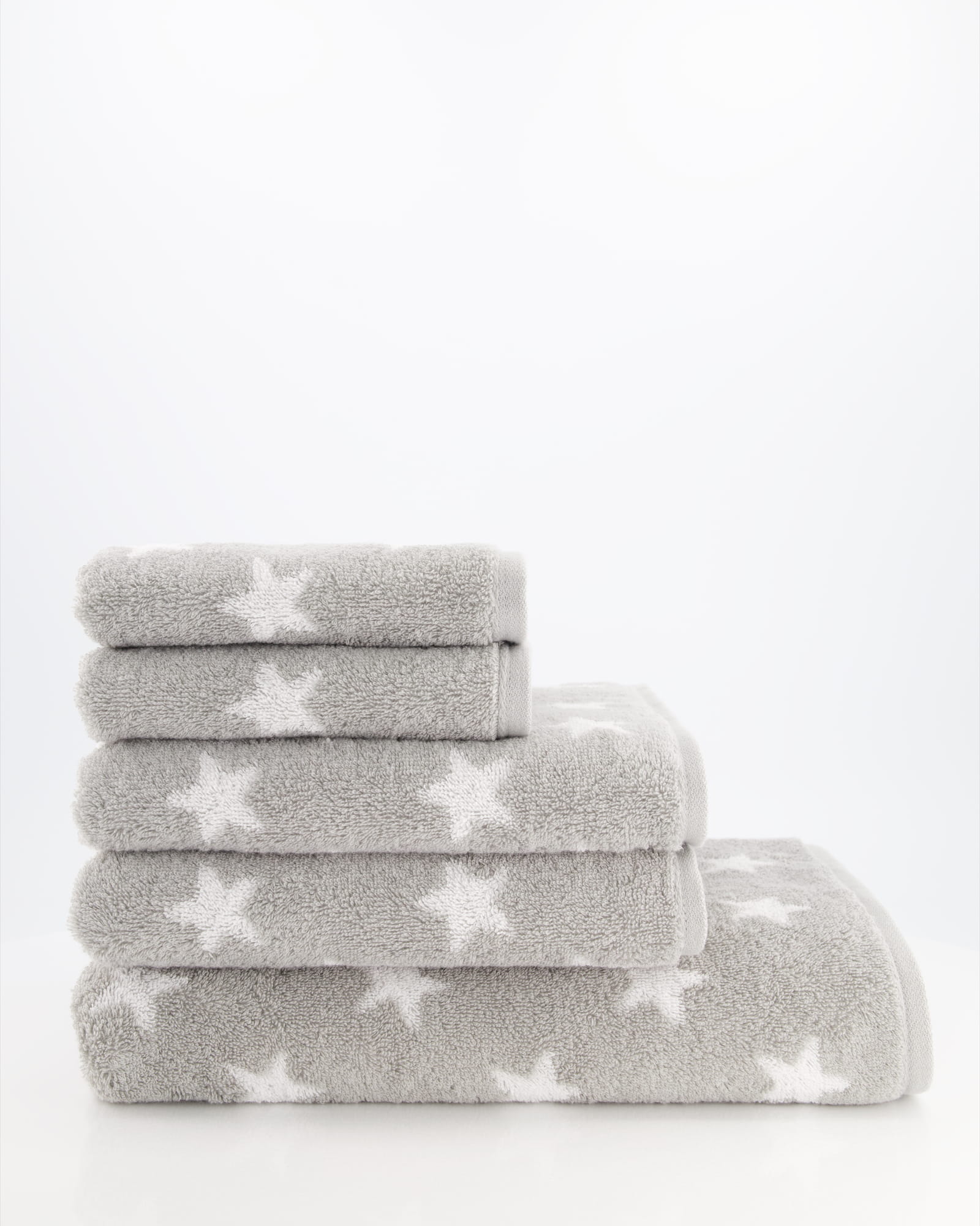 Cawö Handtücher NEW STARS Sterne klein 6261 platin/weiß - 76 - Gästetuch 30x50 cm