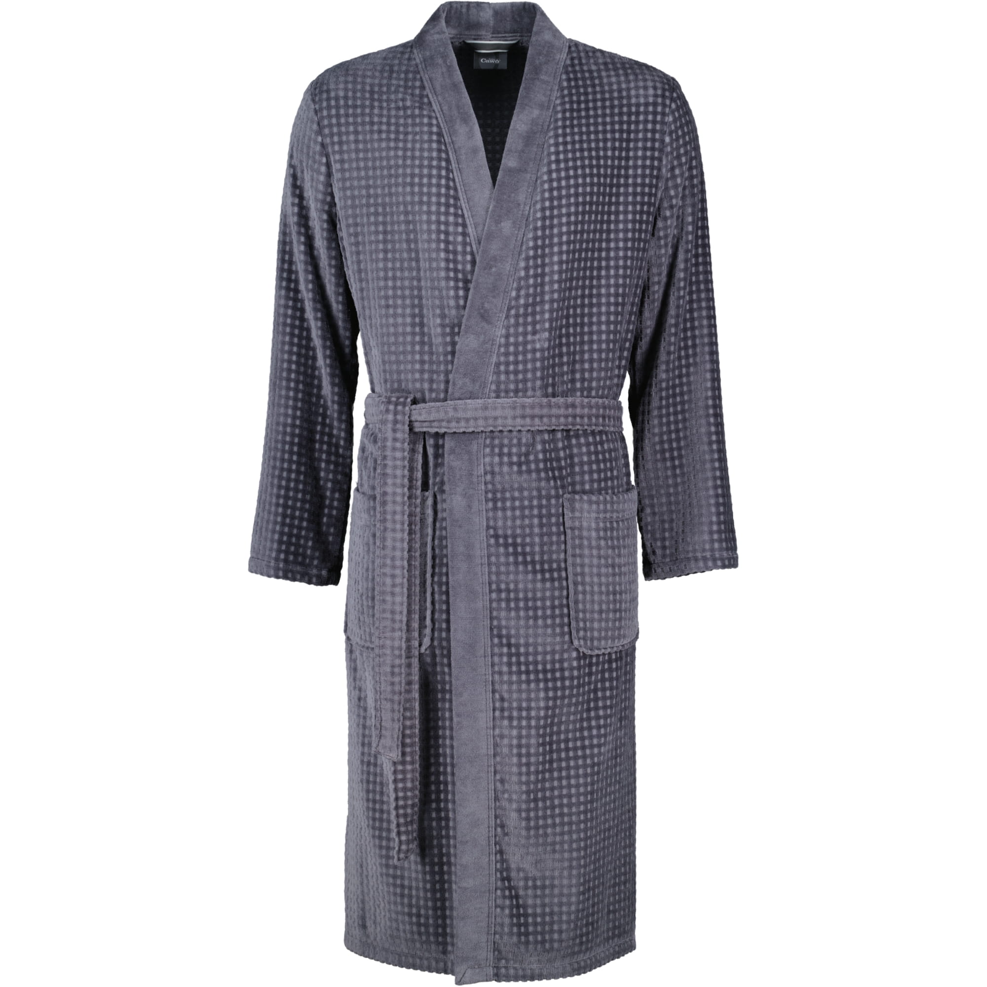 Cawö Bademäntel Herren Kimono 3714 anthrazit - 774