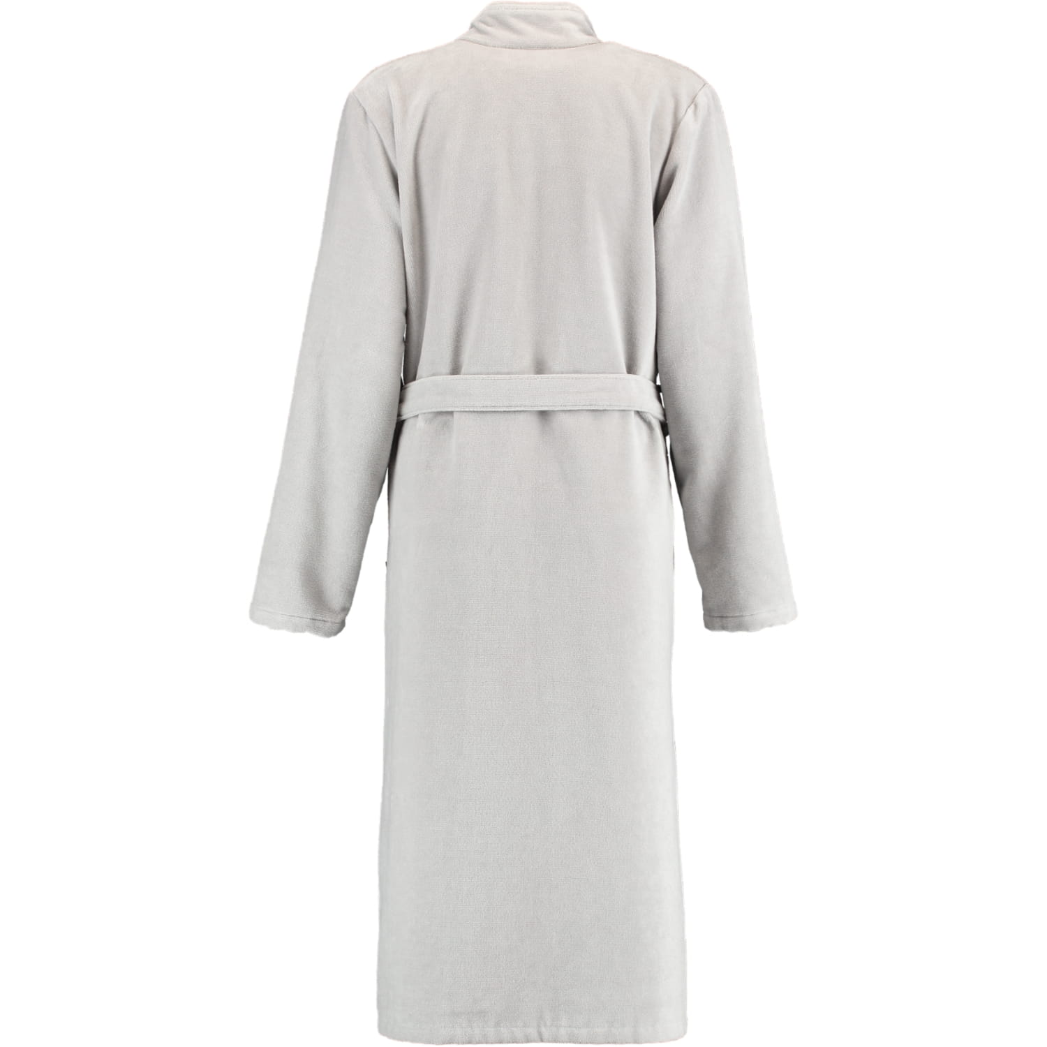 Cawö Damen Bademantel 3346 Spatenkragen - Farbe: silber - 713