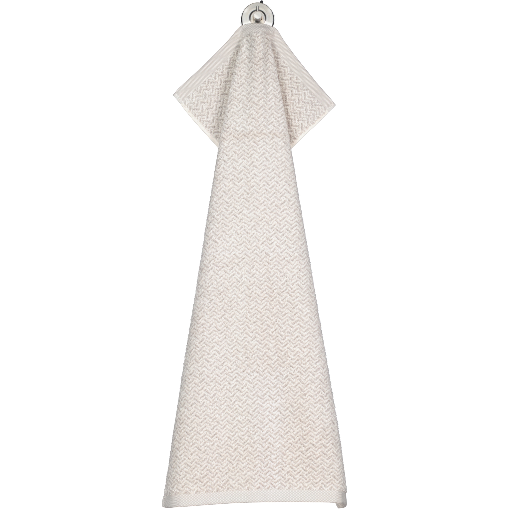 Möve - Brooklyn Fischgrat - Farbe:  nature/cashmere - 071 (1-0567/8970) - Handtuch 50x100 cm