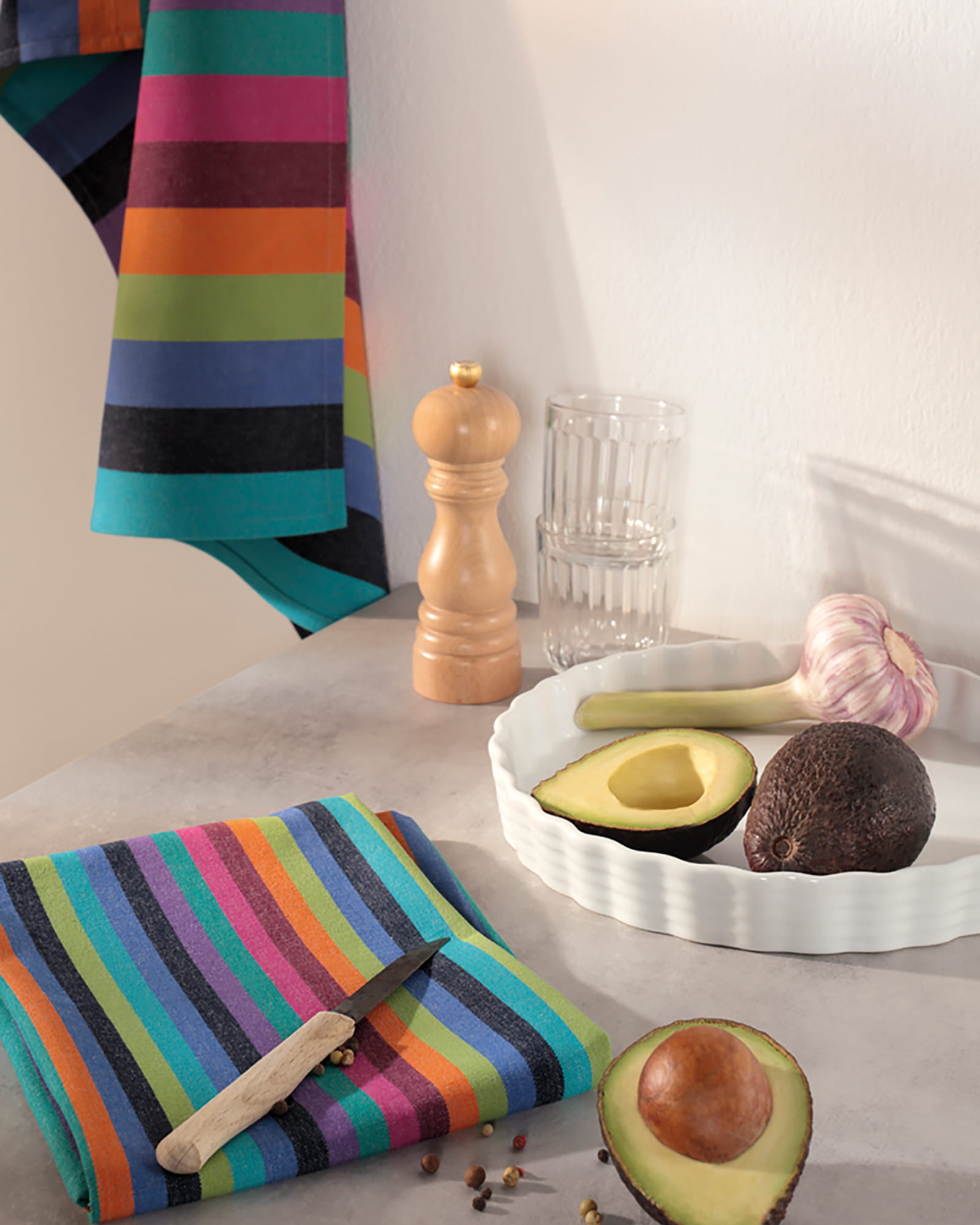 Cawö - Life Style Karo 7047 - Farbe: 84 - multicolor - Handtuch 50x100 cm