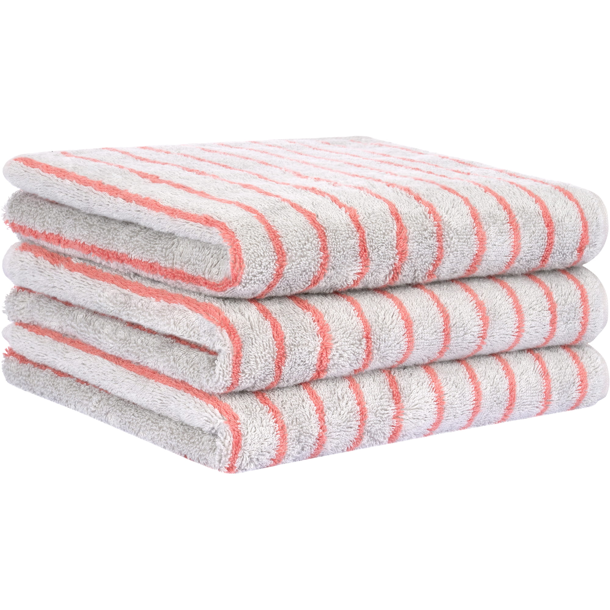 Cawö Handtücher Weekend Streifen 6296 platin/koralle - 70 - Duschtuch 70x140 cm