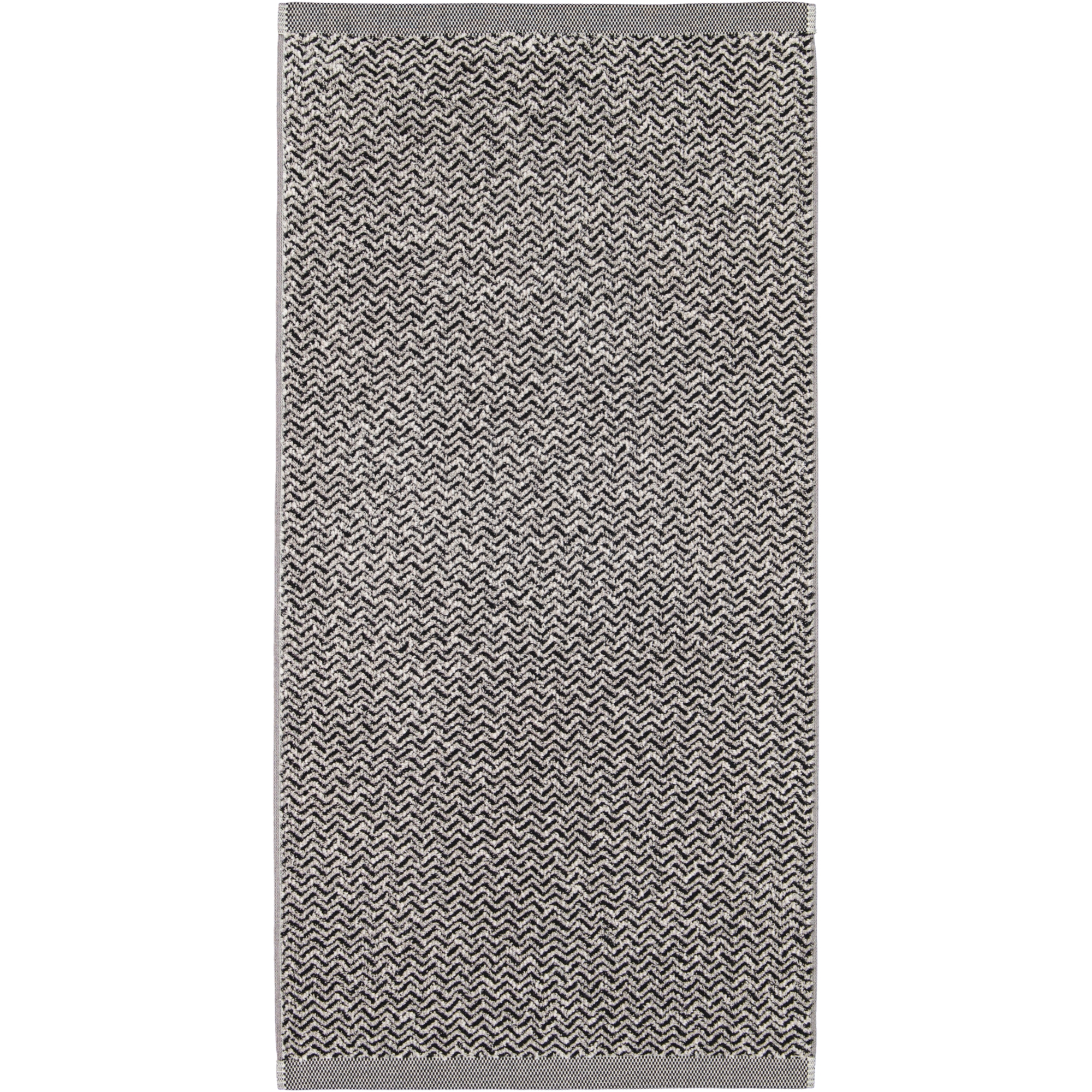 Möve - Brooklyn Fischgrat - Farbe:  nature/black - 081 (1-0567/8970) - Handtuch 50x100 cm