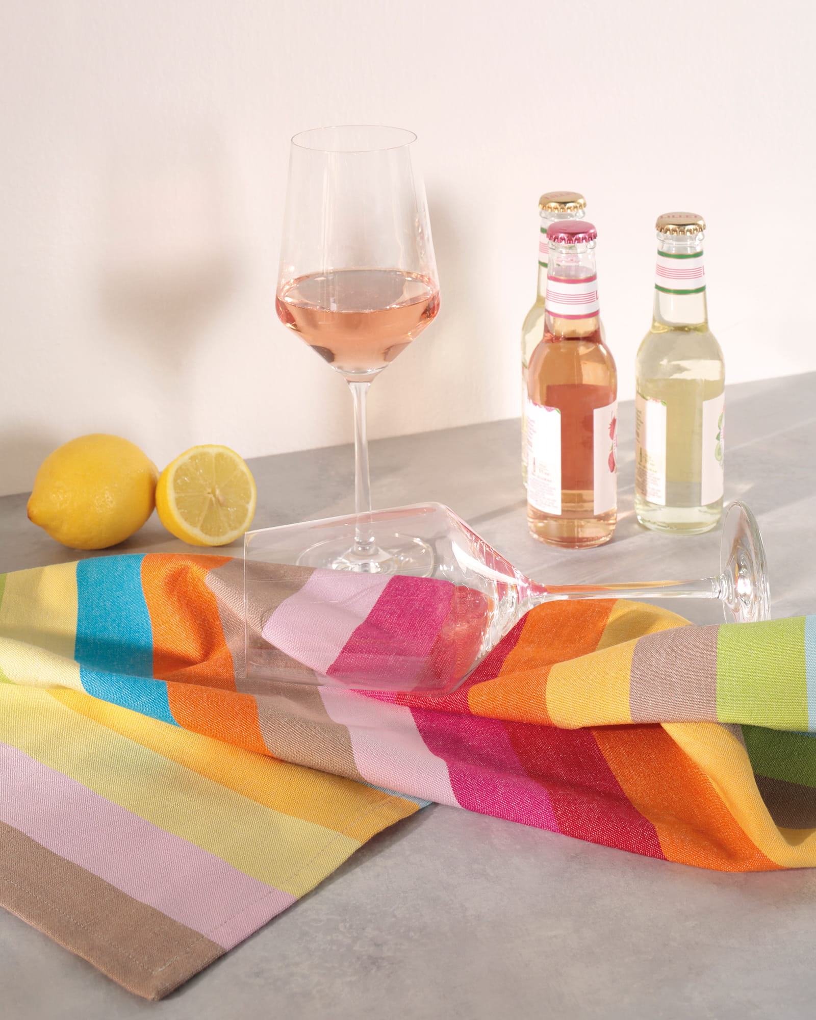 Cawö Home Geschirrtücher Cuisine Lifestyle Blockstreifen 7018 multicolor - 25 - 50x70 cm
