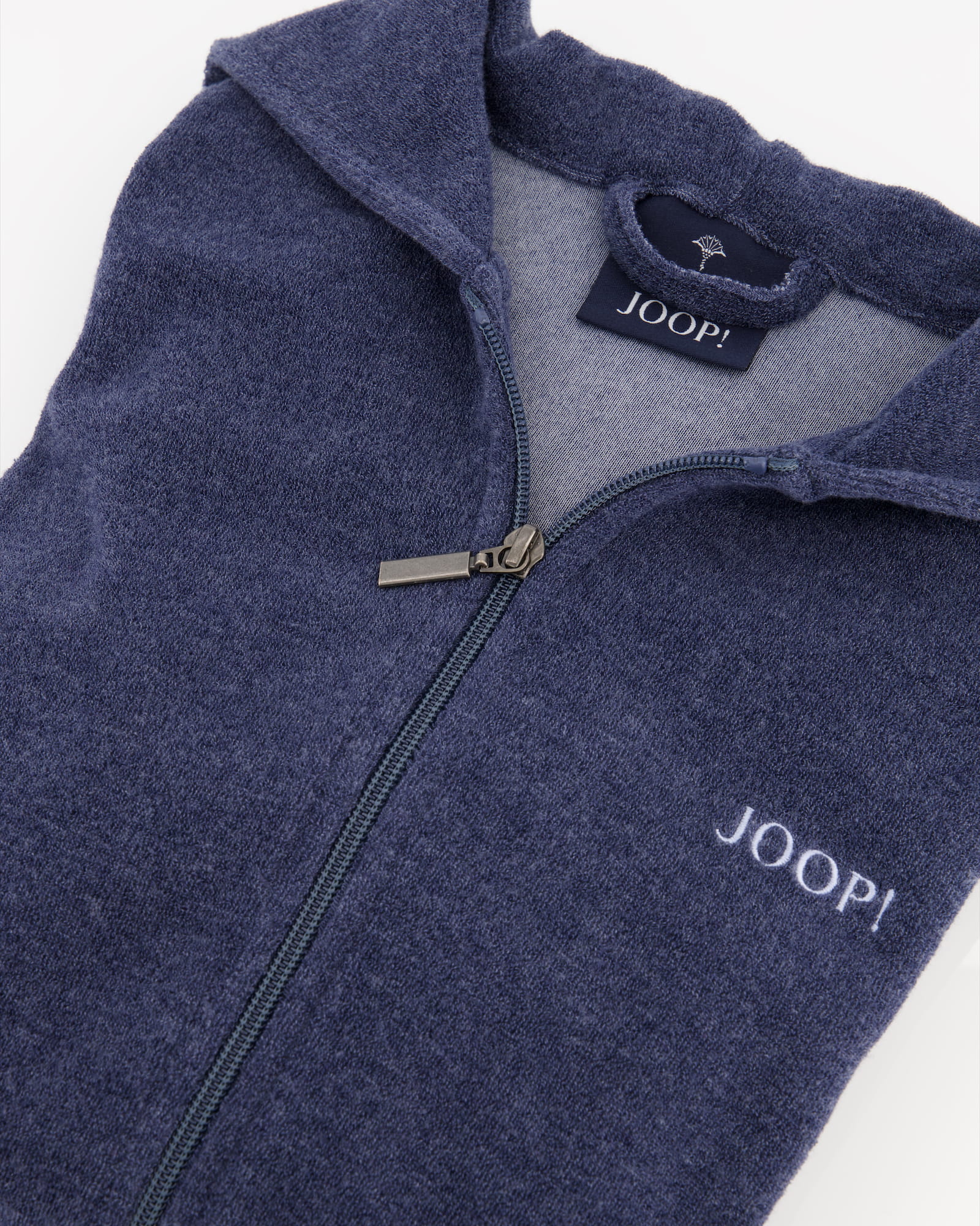 JOOP Active Damen Bademantel Kapuze kurz 1659 - Farbe: Blau - 11 - L