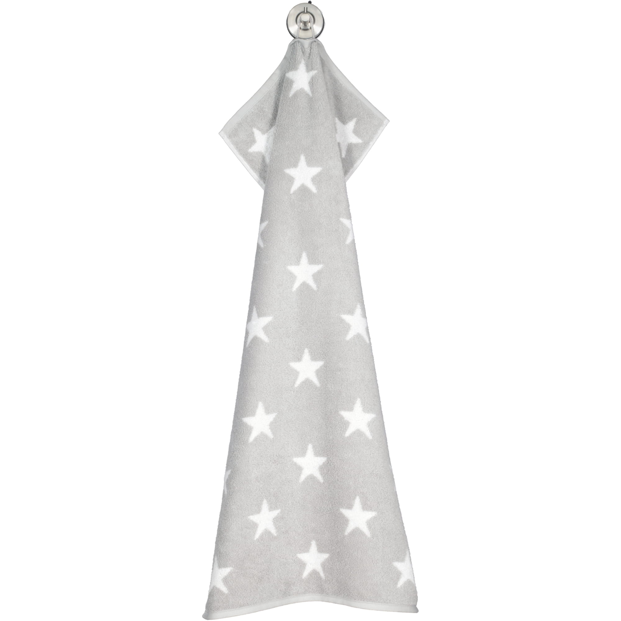 Cawö Handtücher NEW STARS Sterne groß 6260 platin/weiß - 76 - Handtuch 50x100 cm