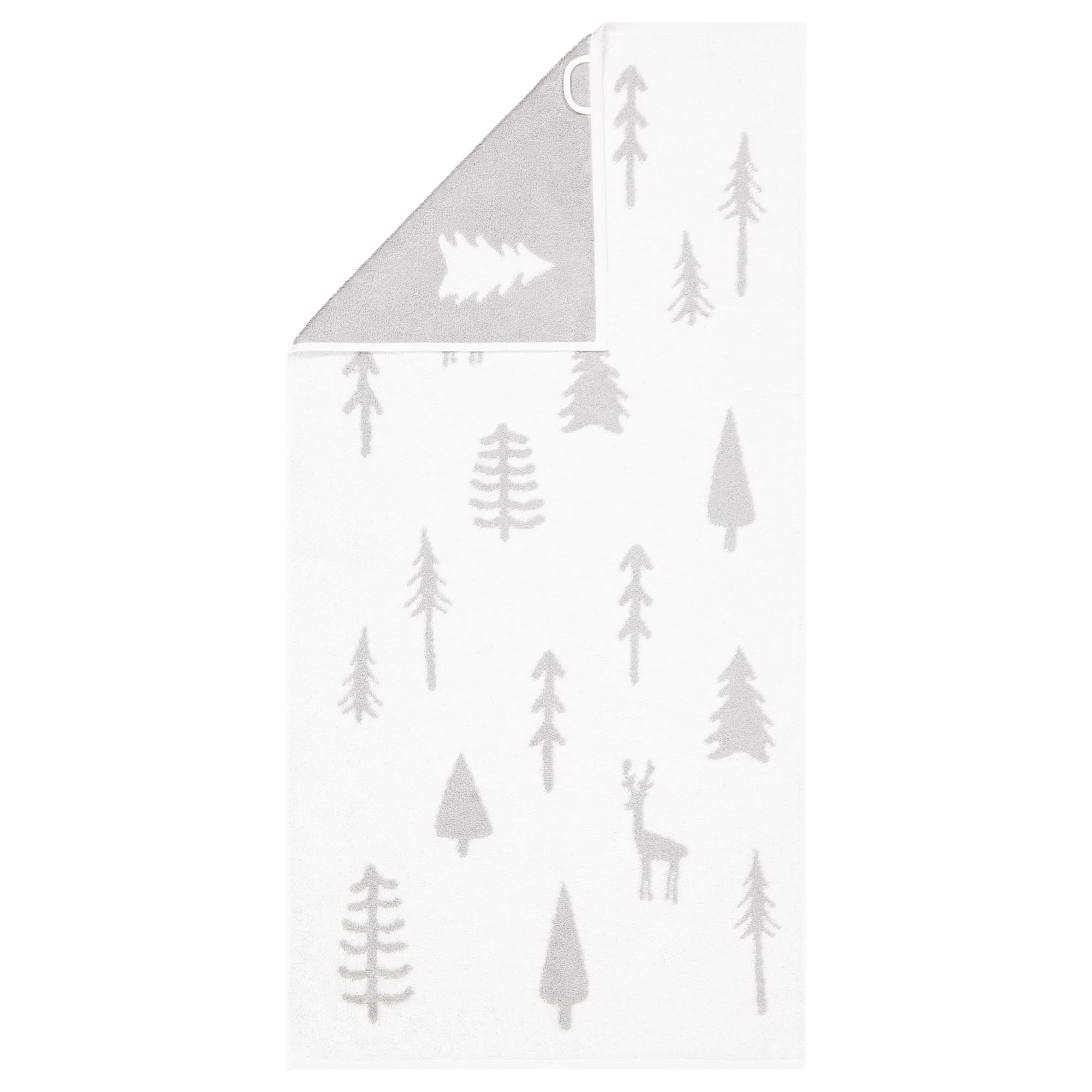 Cawö Handtücher WINTER EDITION Tannen 6273 weiß/platin - 67