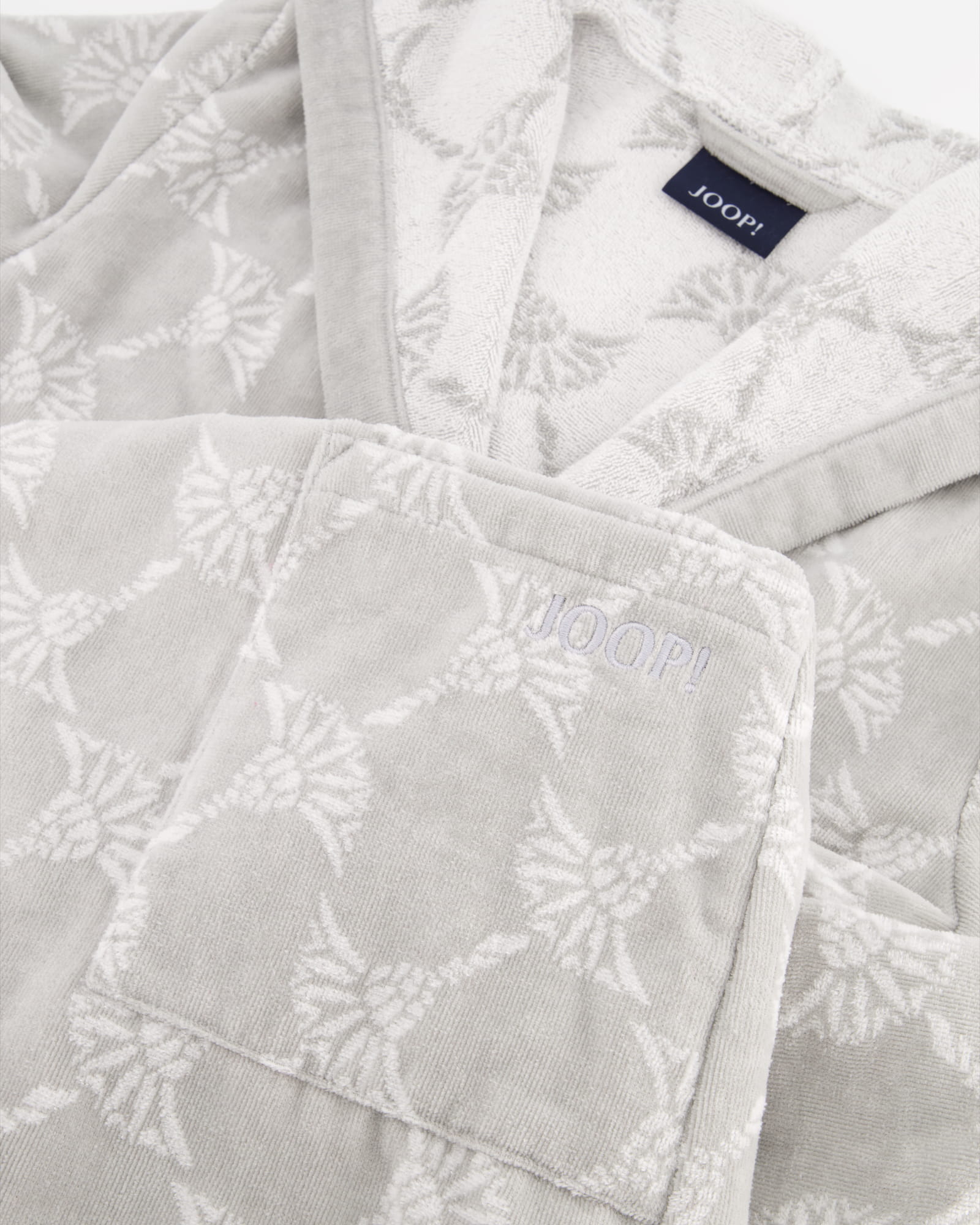 JOOP! Bademäntel Damen Kapuze Cornflower 1646 silber - 76