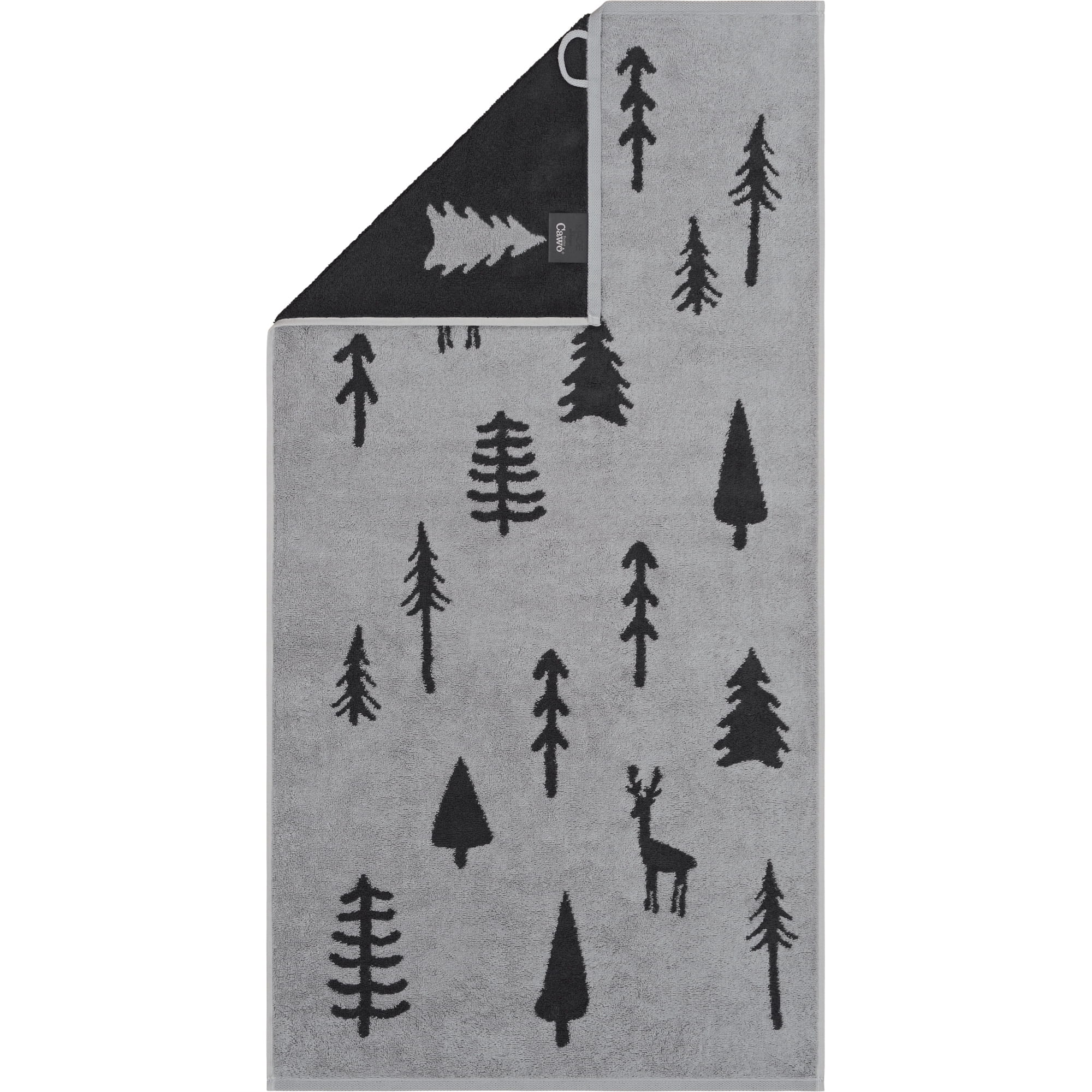 Cawö Handtücher WINTER EDITION Tannen 6273 platin/basalt - 70