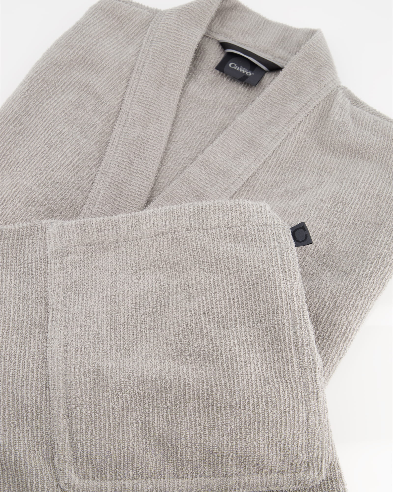 Cawö Bademäntel Herren Kimono Struktur 5509 stein - 727