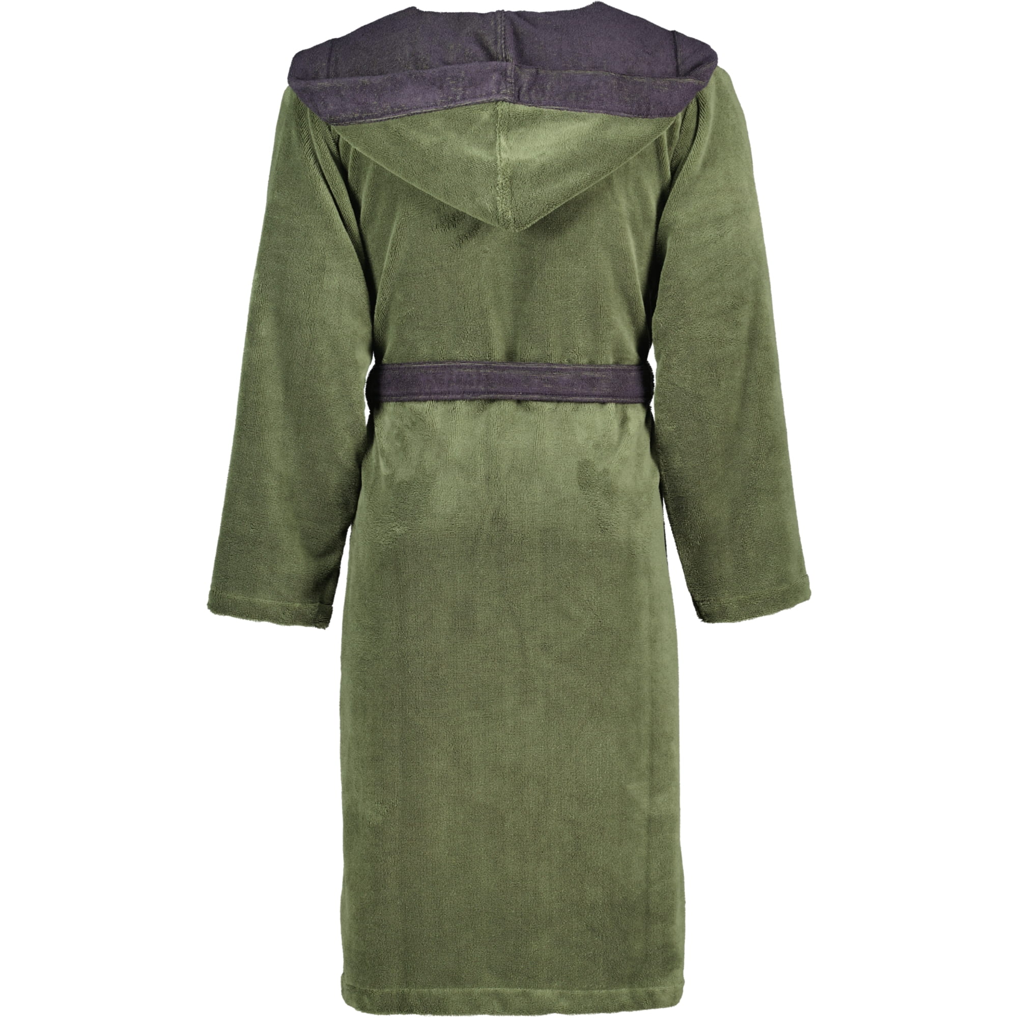 Vossen Bademäntel unisex Kapuze Poppy mud green/anthrazit - 0032 - XL