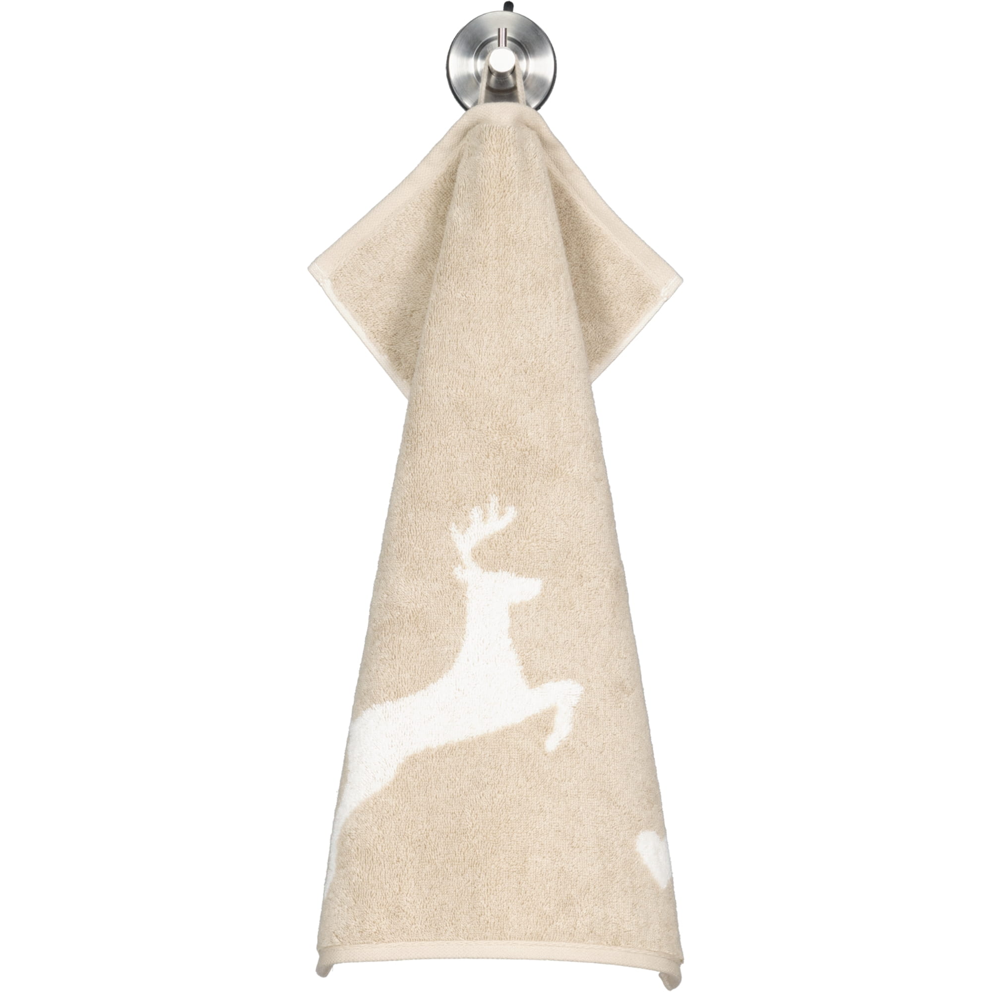 Cawö Handtücher Alpenchic Edition Hirsche 6228 natur - 33 - Gästetuch 30x50 cm