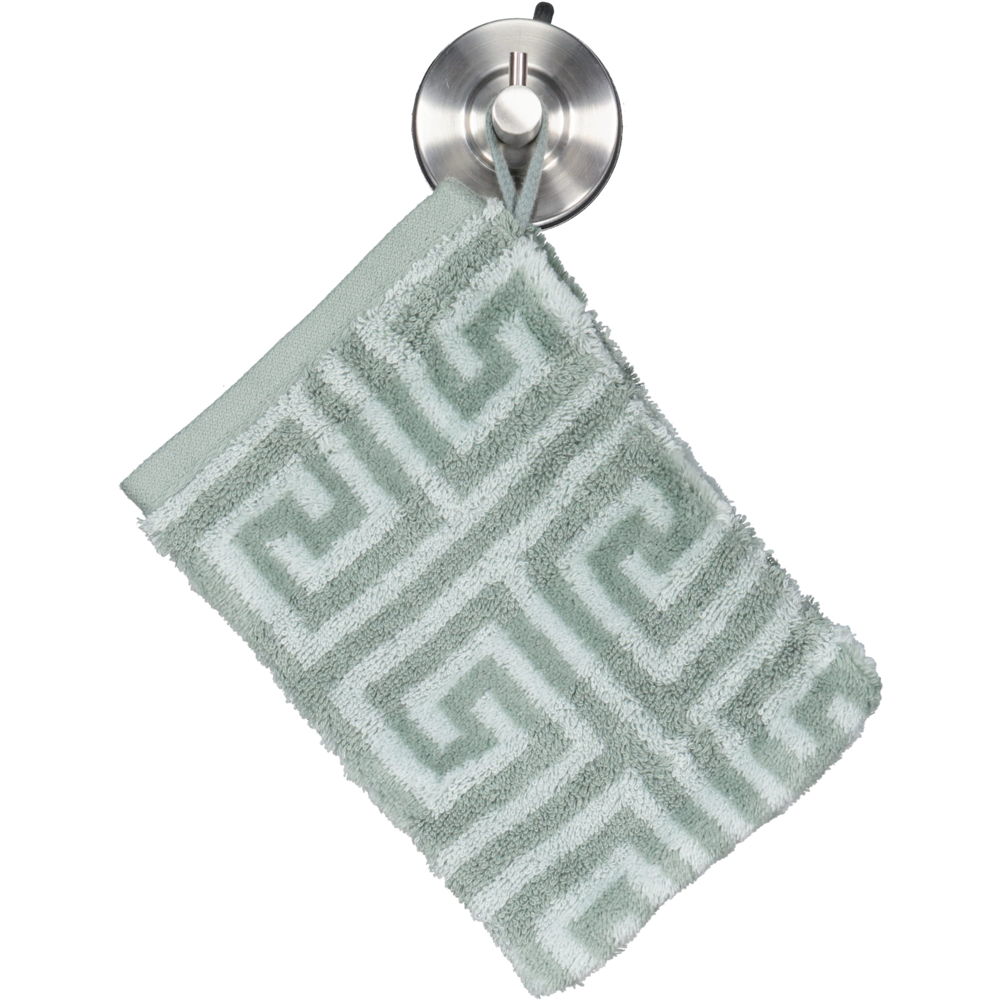Cawö Handtücher Noblesse Elegance Allover 1088 nordic green - 44 - Waschhandschuh 16x22 cm