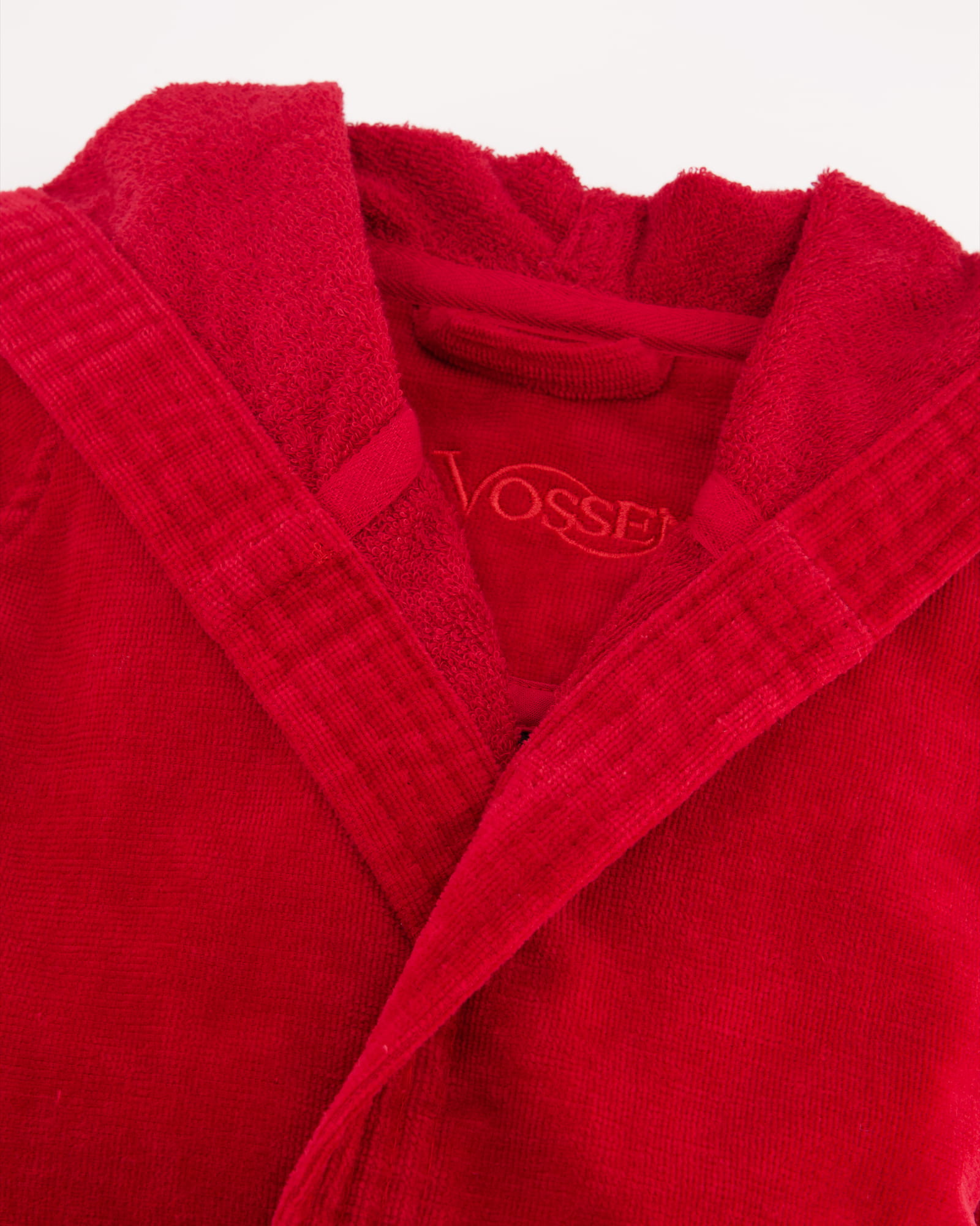 Vossen Bademäntel unisex Kurzmantel mit Kapuze Texas rubin - 3900