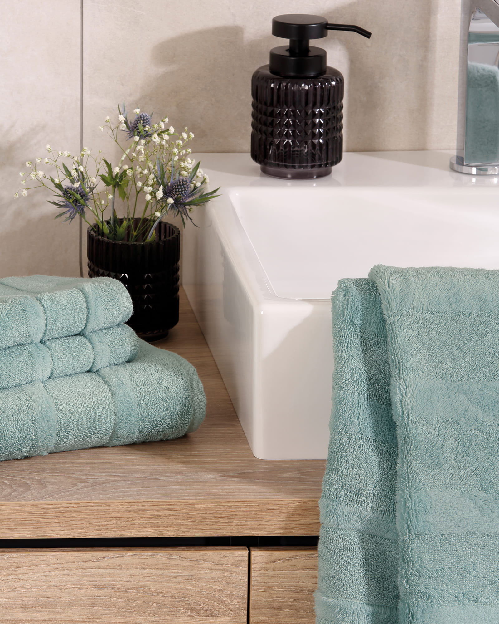 Cawö Handtücher Noblesse2 Uni 1002 emerald/teal - 468
