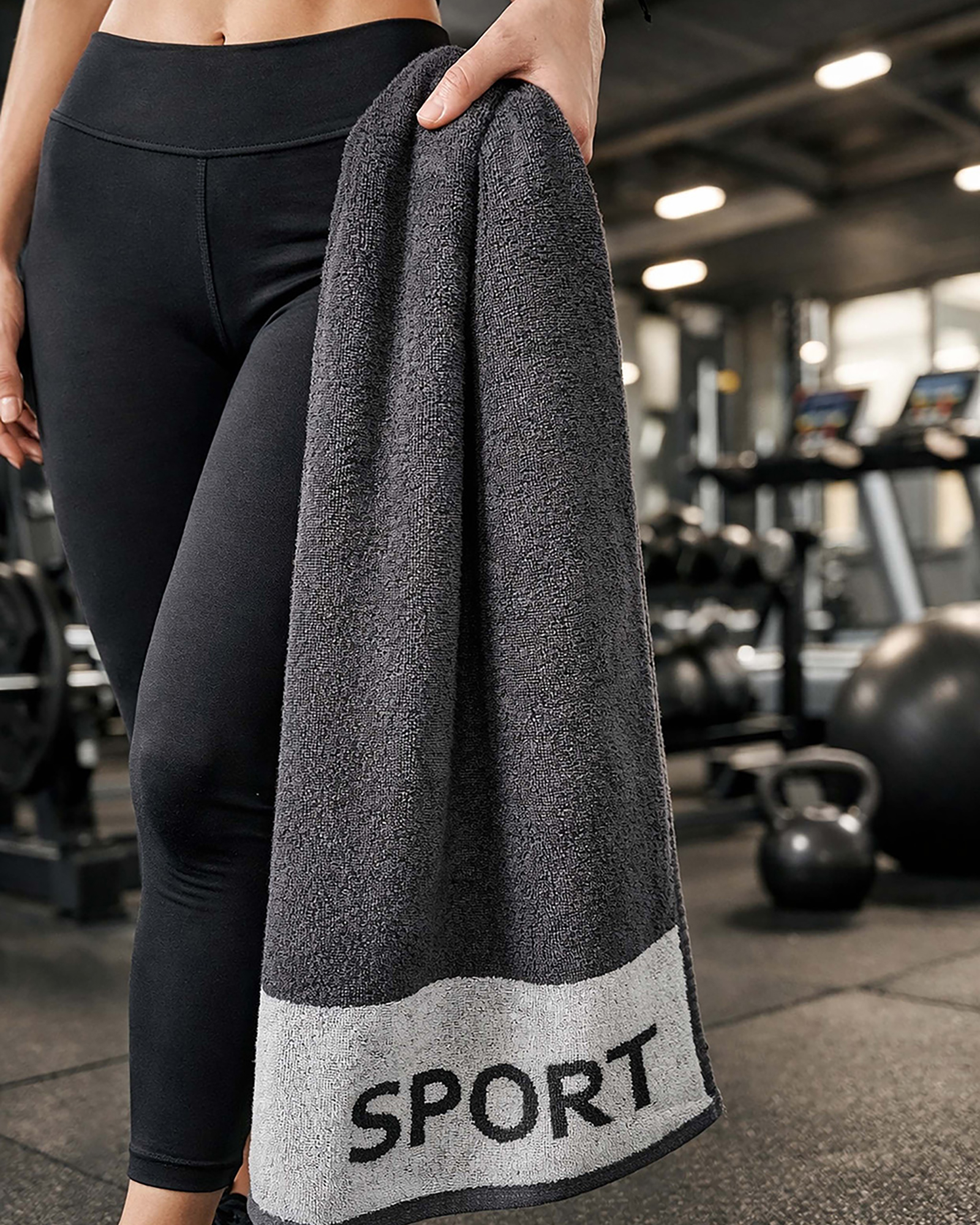 Cawö Fitness-Handtücher SPORT 6290 metal - 77 - 50x130 cm