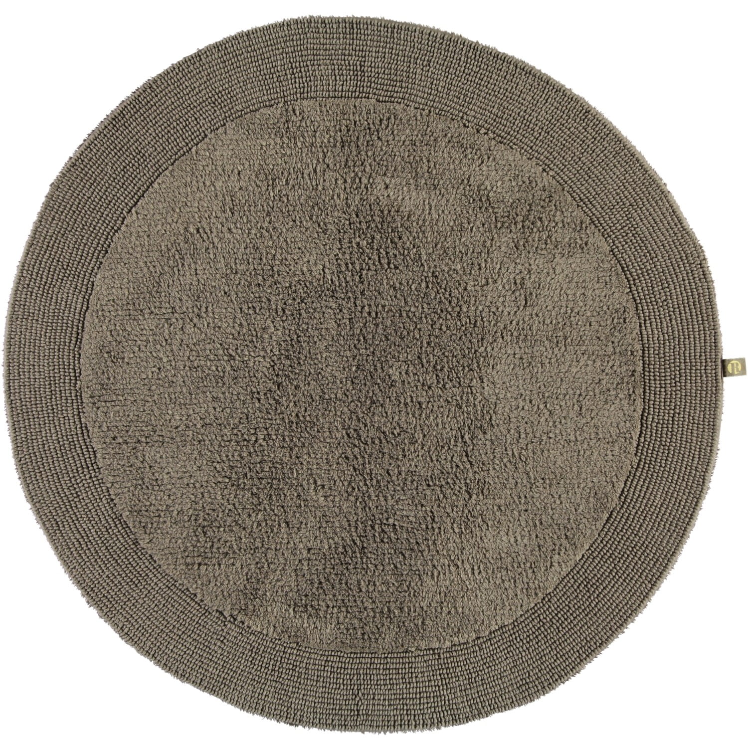 Rhomtuft - Badteppiche Exquisit - Farbe: taupe - 58 - 80 cm rund