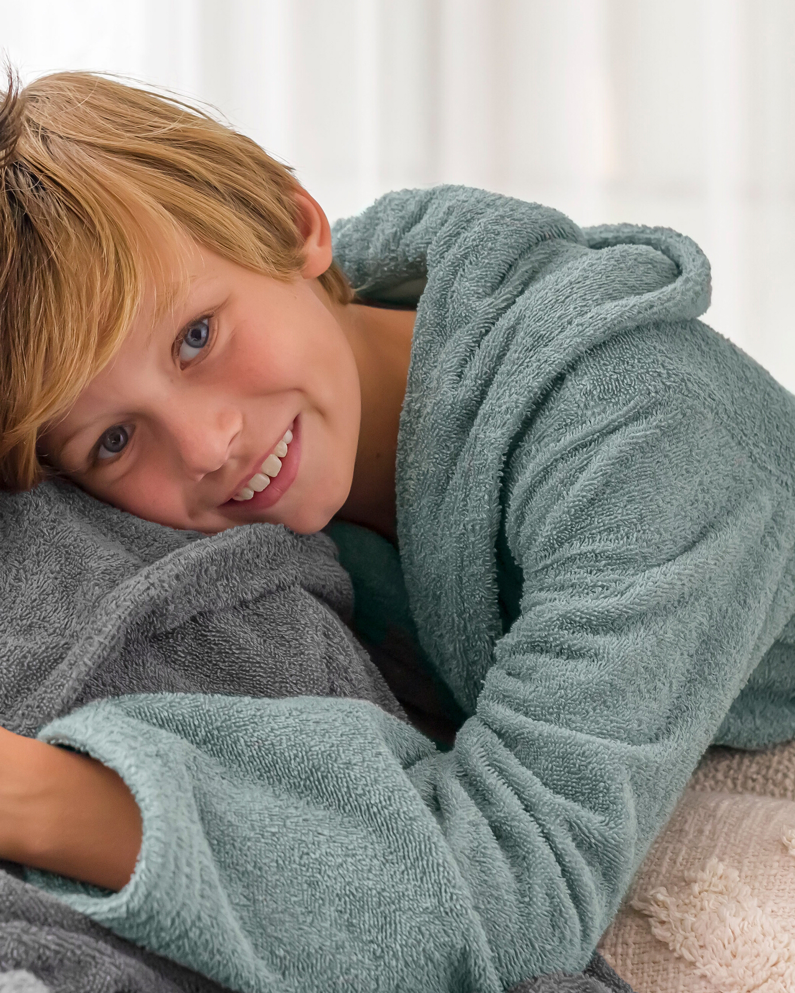 Möve Kinderbademäntel Kapuze Superwuschel Kids & Teens stone - 850