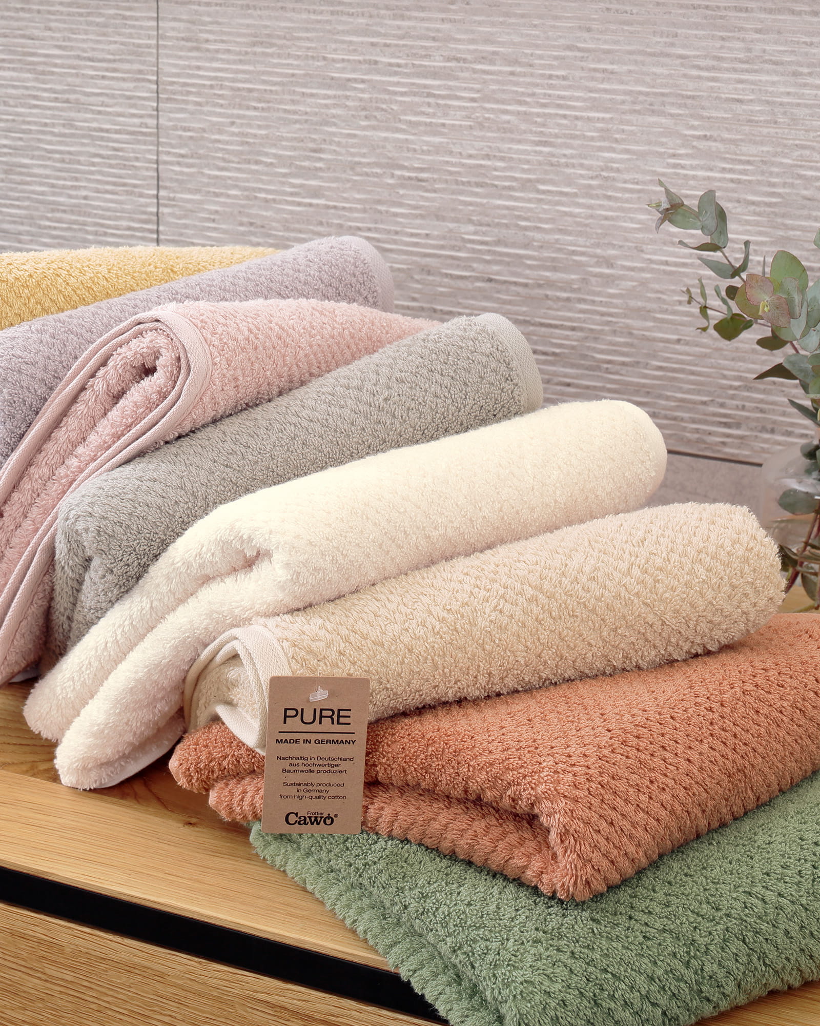 Cawö Handtücher Pure 6500 - Farbe: stein - 727