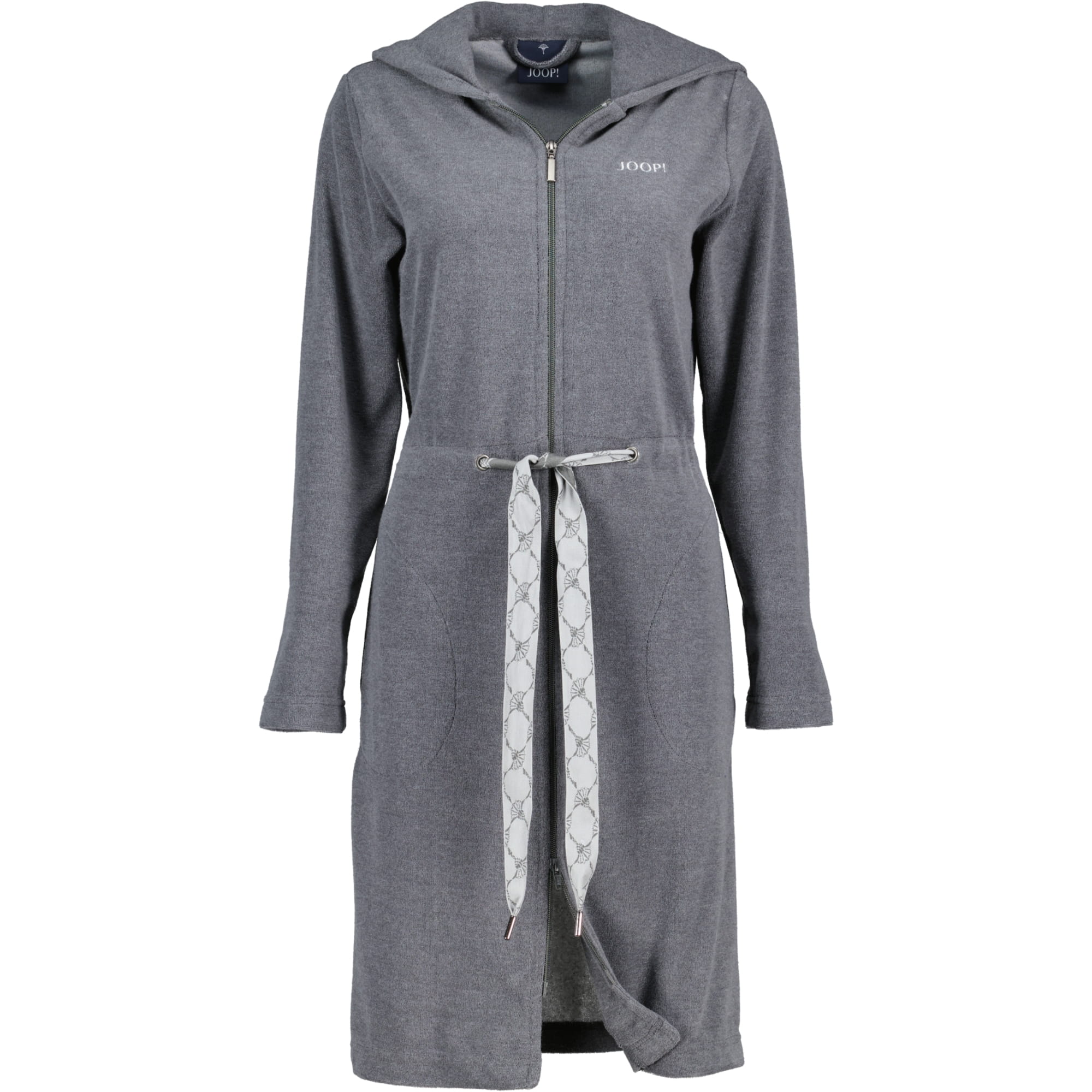 JOOP Active Damen Bademantel Kapuze kurz 1659 - Farbe: Anthrazit - 77