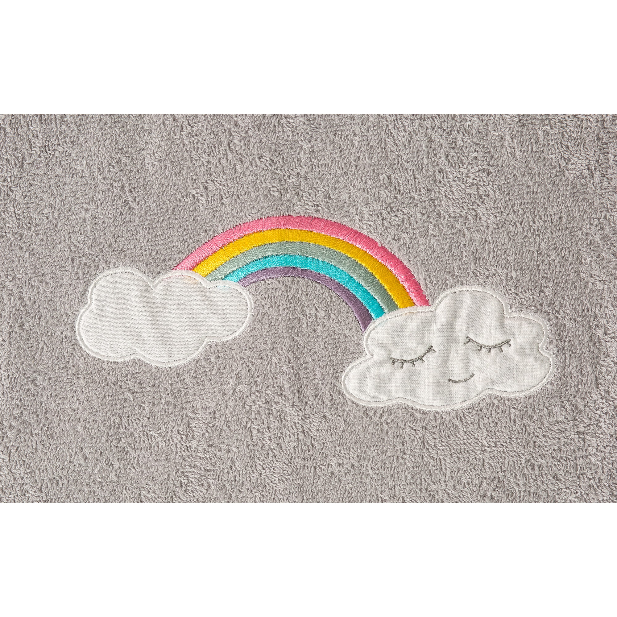 Smithy Wolkenweich Regenbogen - Badeponcho 55 x 70 cm - Farbe: grau (1701027)